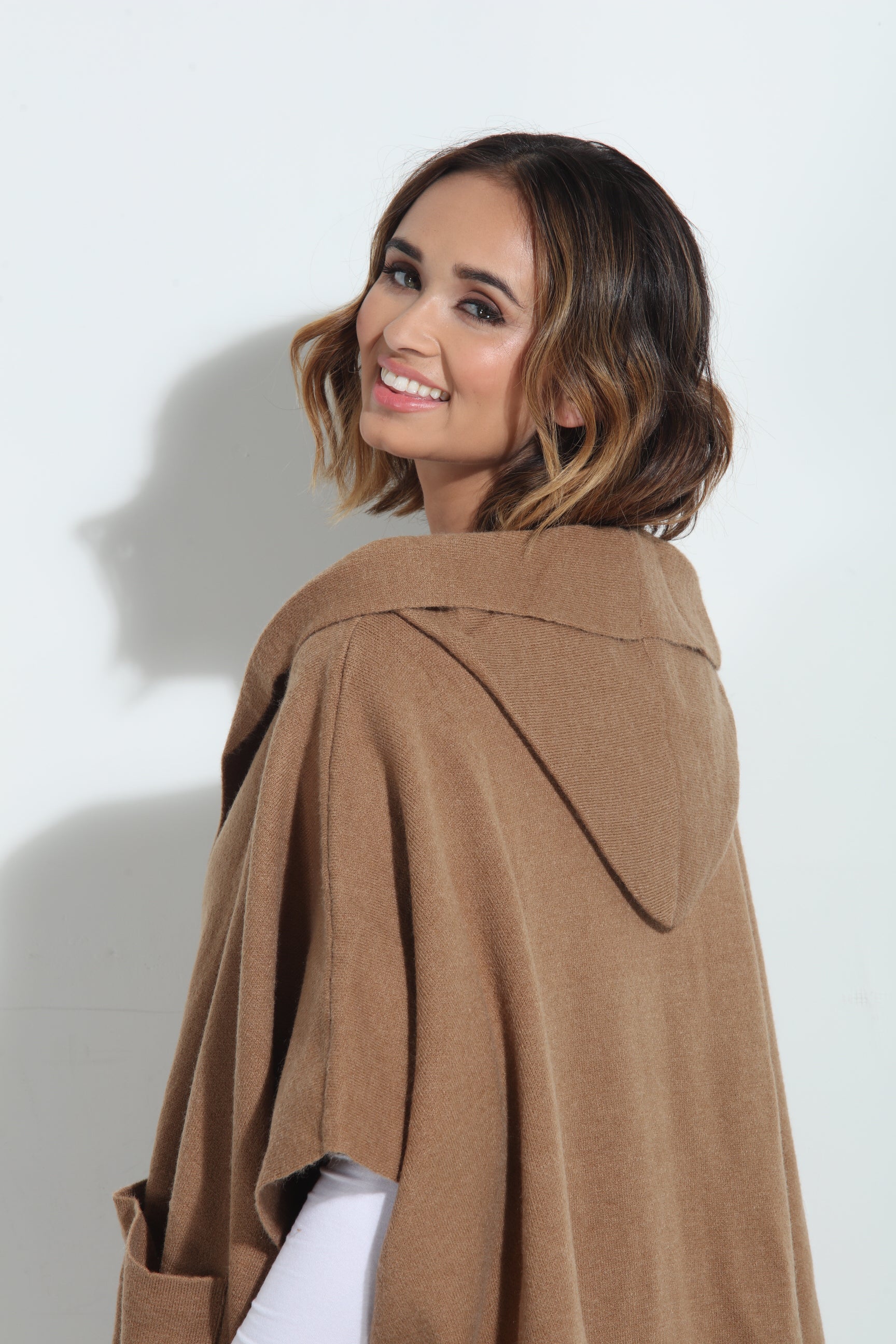 Camel Cozy Hooded Poncho-BEST SELLER-BEST SELLER
