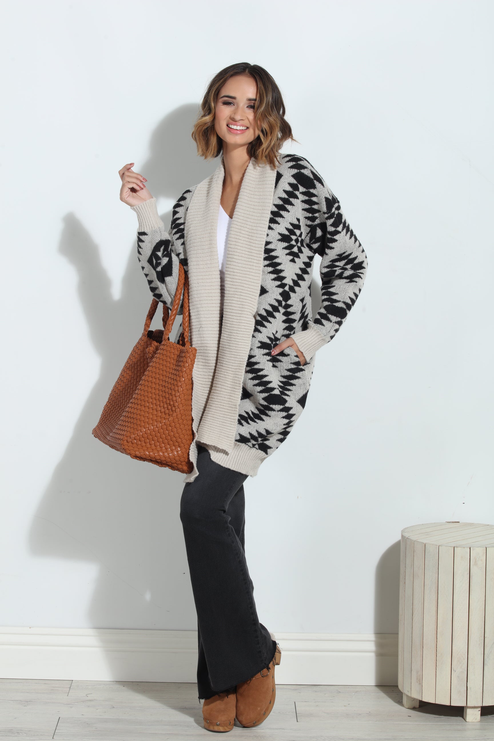 Nalla Boyfriend Oversized Boho Cardigan-BEST SE