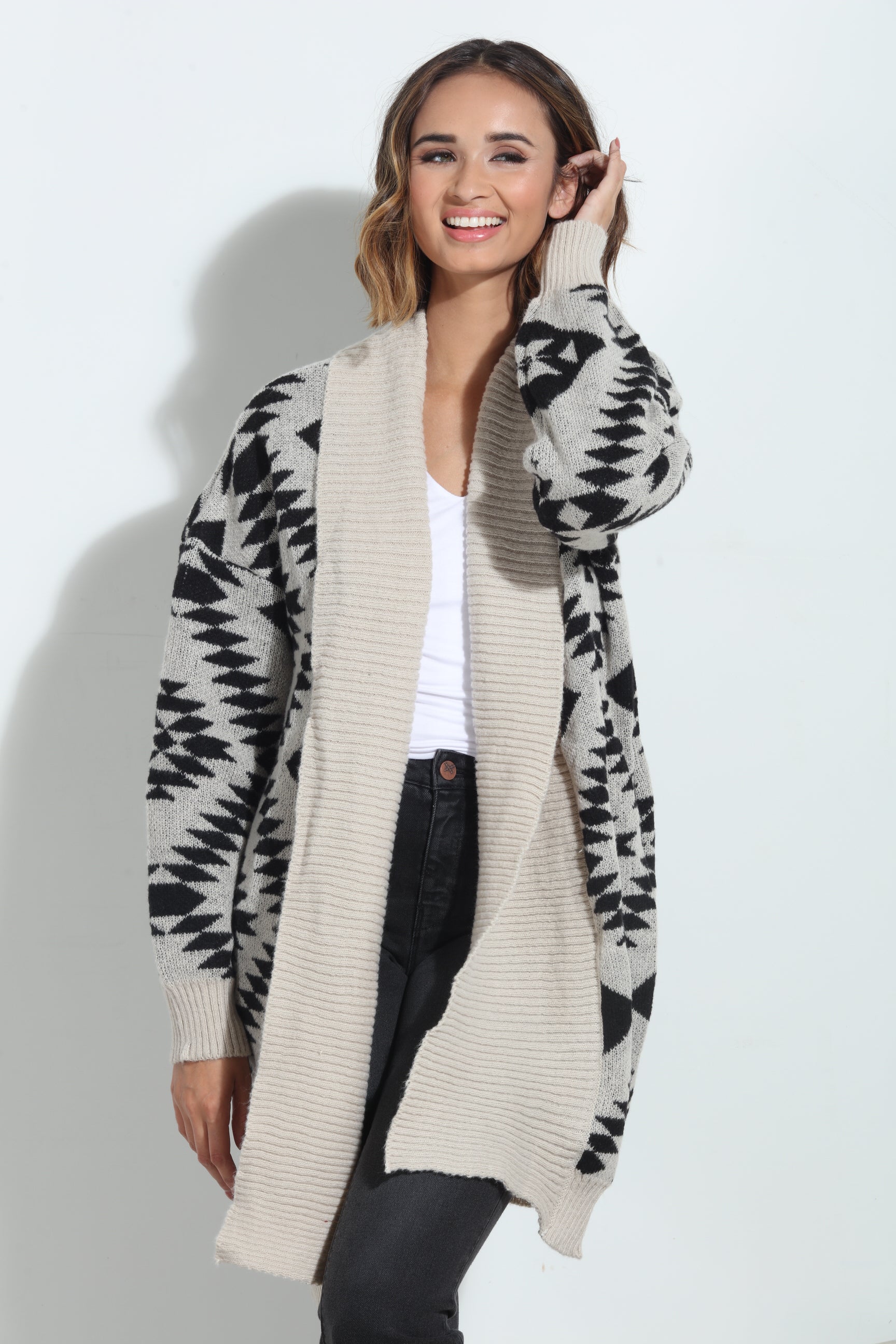 Nalla Boyfriend Oversized Boho Cardigan-BEST SE