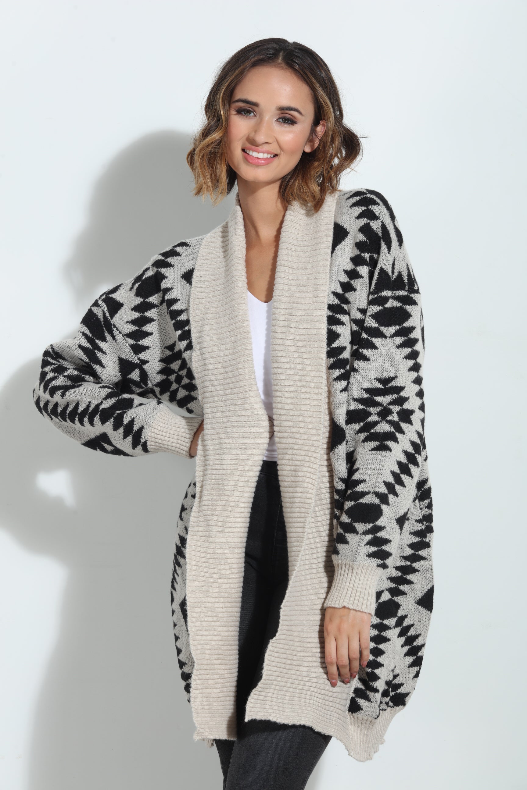 Nalla Boyfriend Oversized Boho Cardigan-BEST SE