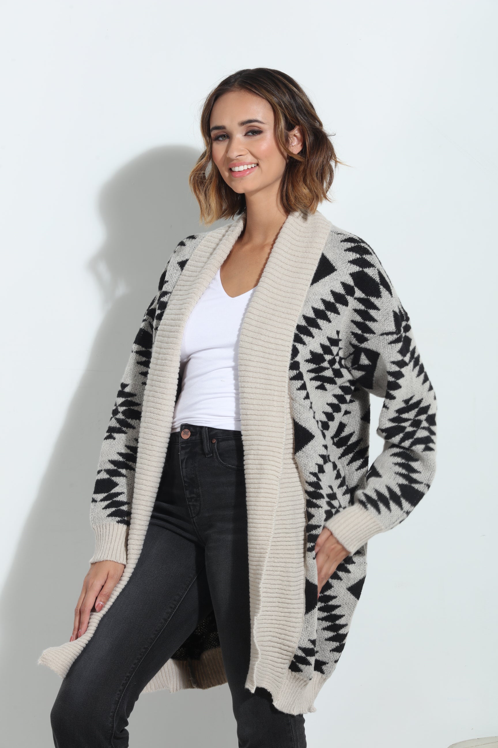 Nalla Boyfriend Oversized Boho Cardigan-BEST SE