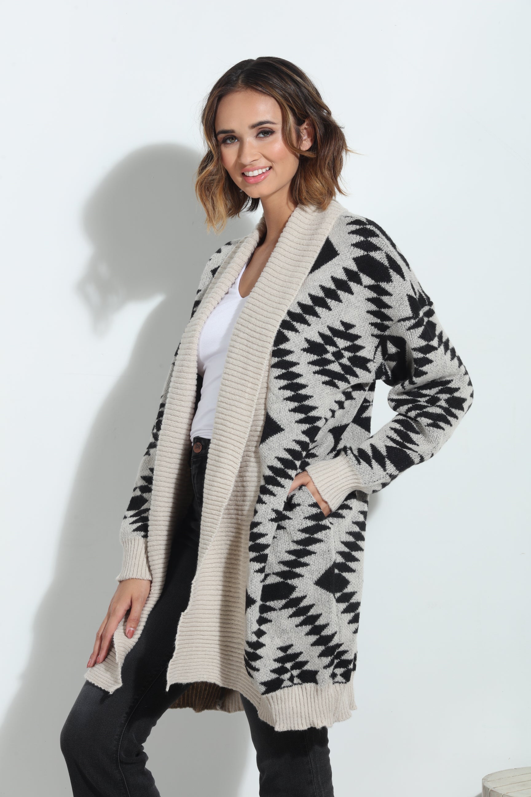Nalla Boyfriend Oversized Boho Cardigan-BEST SE