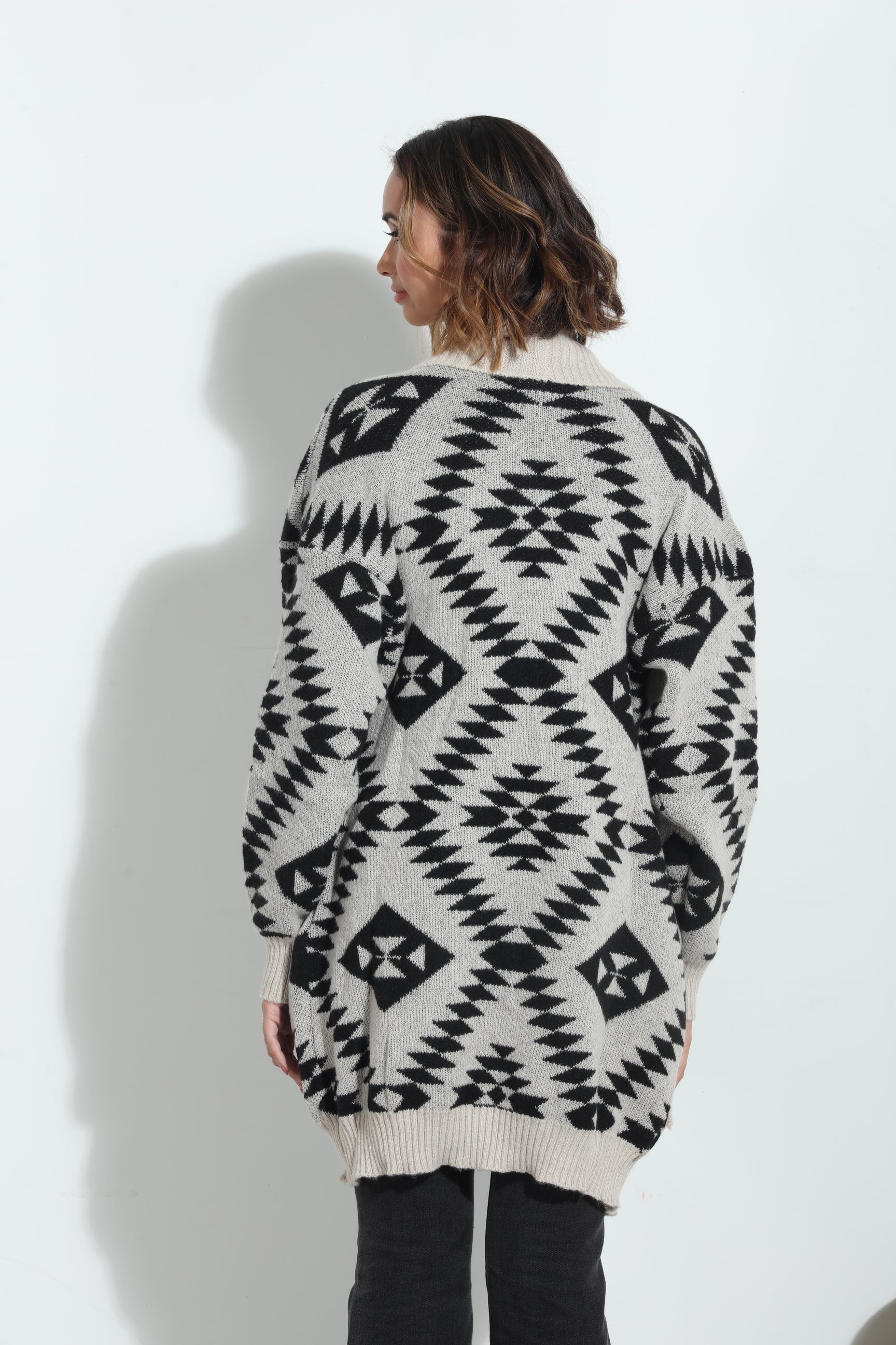 Nalla Boyfriend Oversized Boho Cardigan-BEST SE