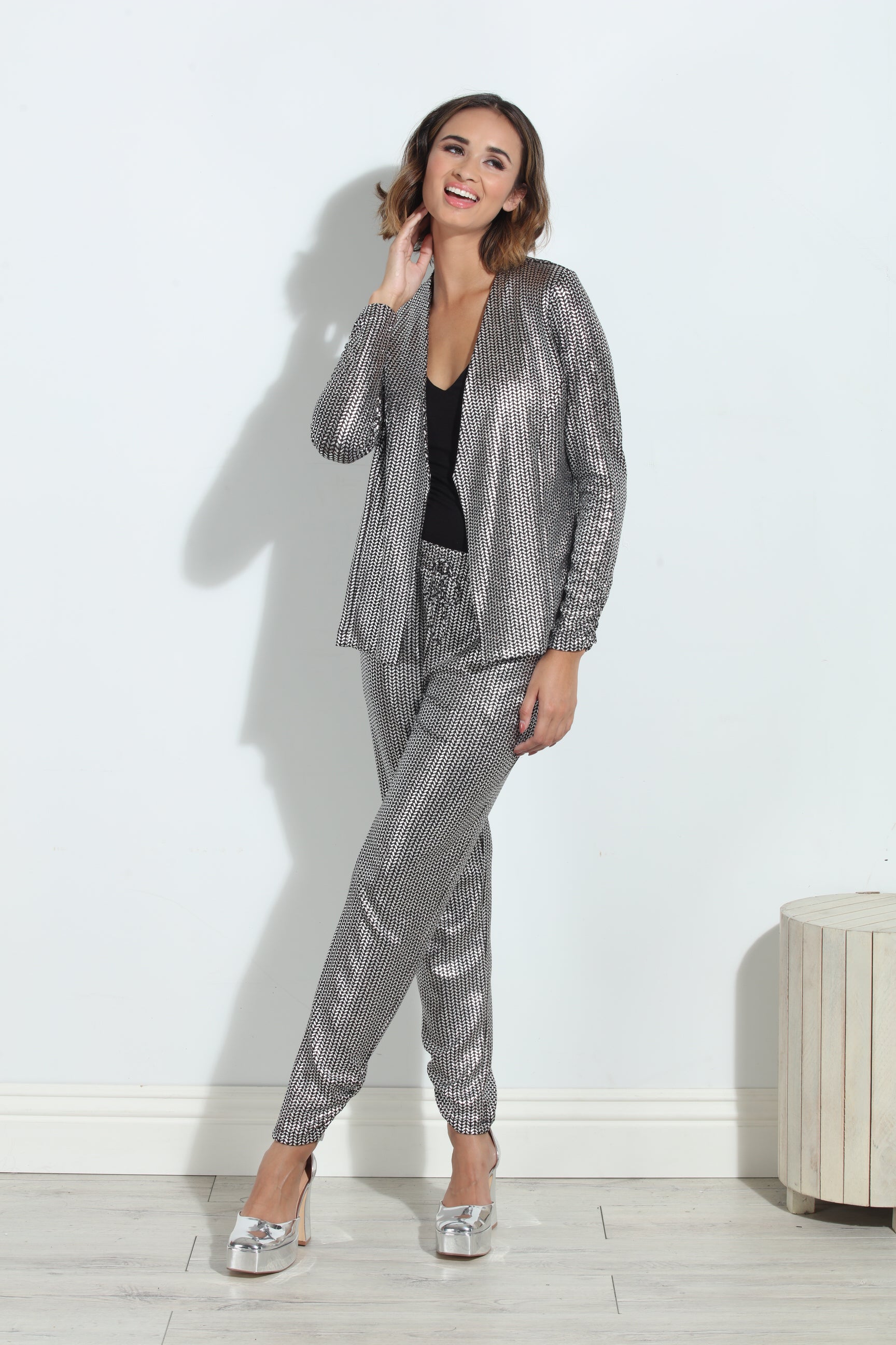 Priya Foil Stretch Joggers