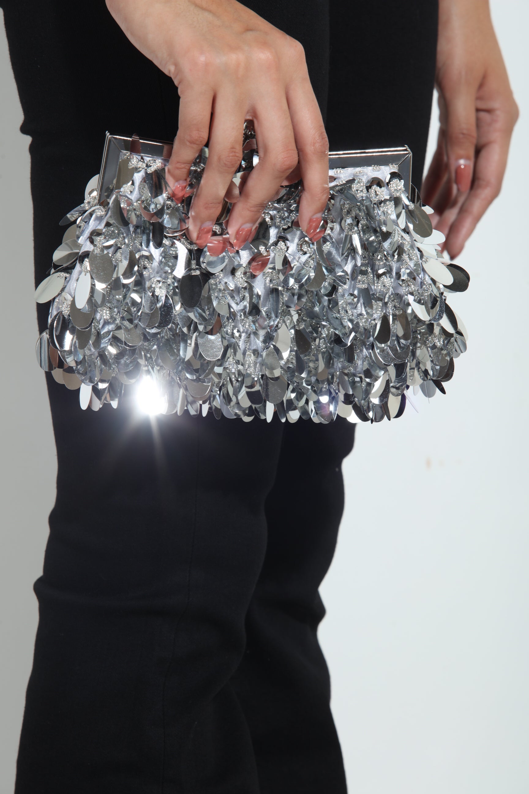 Silver Sequin Party Clutch-BEST SELLER