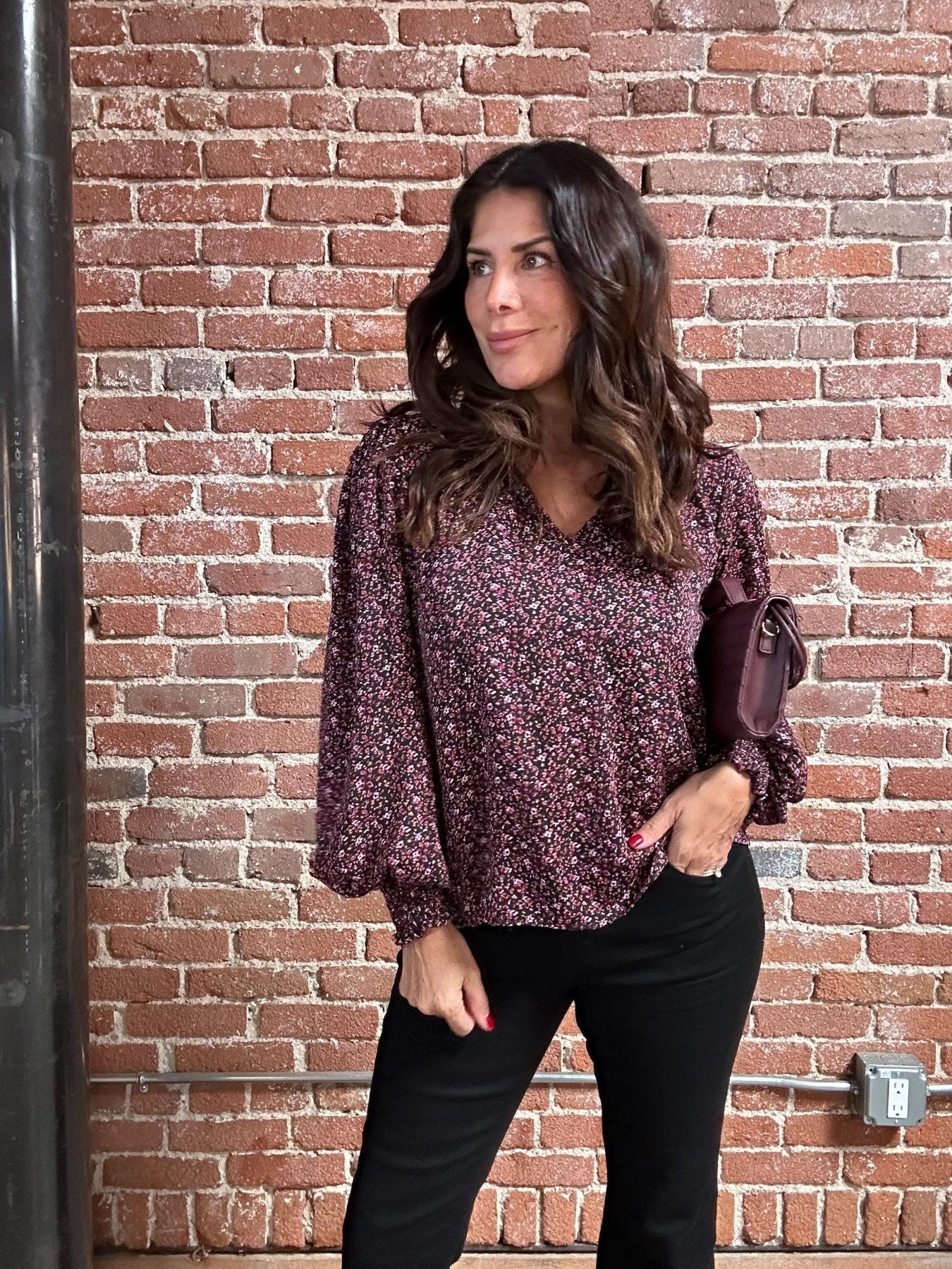 Gigi Smocked Neck Blouse-FINAL SALE