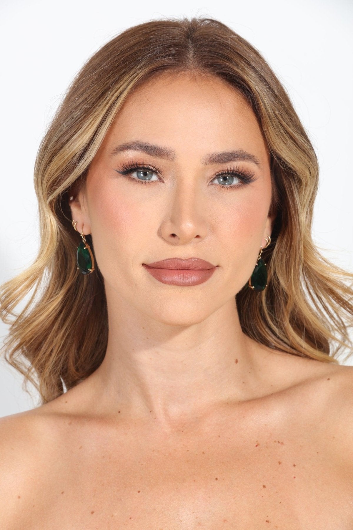 Emerald Stone Earrings-BEST SELLERS