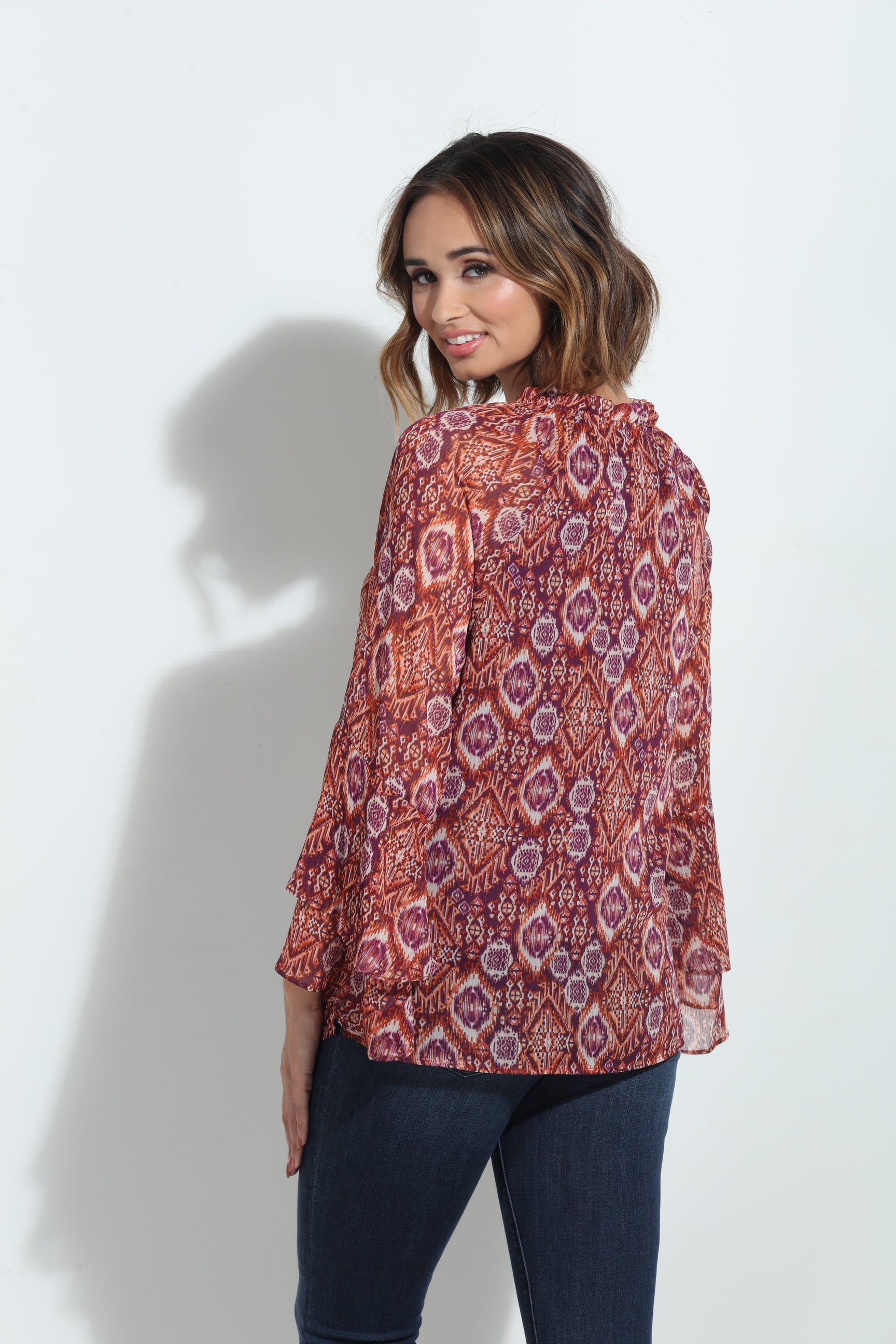 Nelly Flare Sleeve Blouse-FINAL SALE