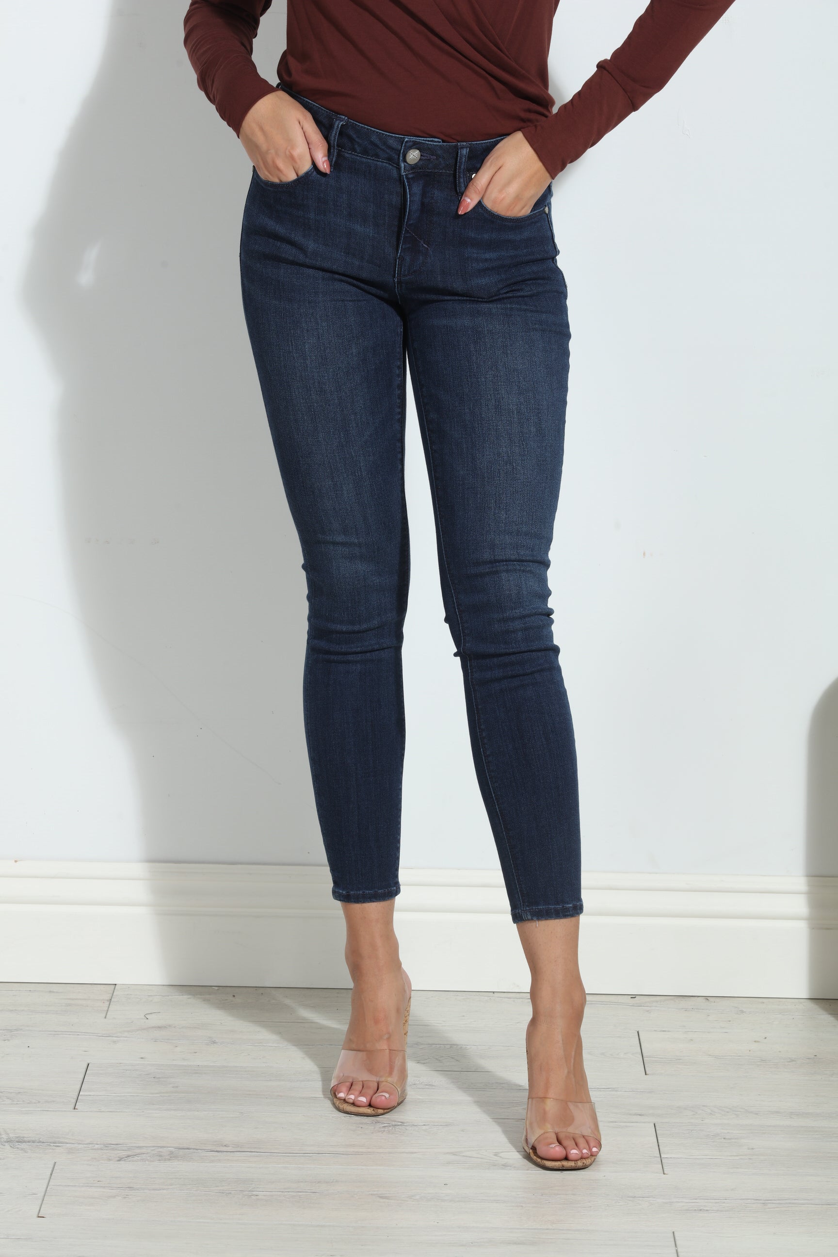 Unpublished Kora Mid Rise Skinny Jean-Dark Wash