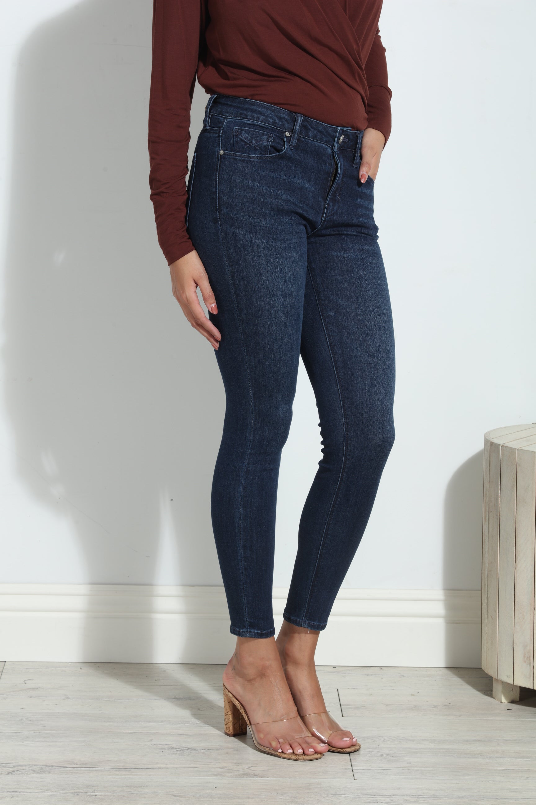 Unpublished Kora Mid Rise Skinny Jean-Dark Wash