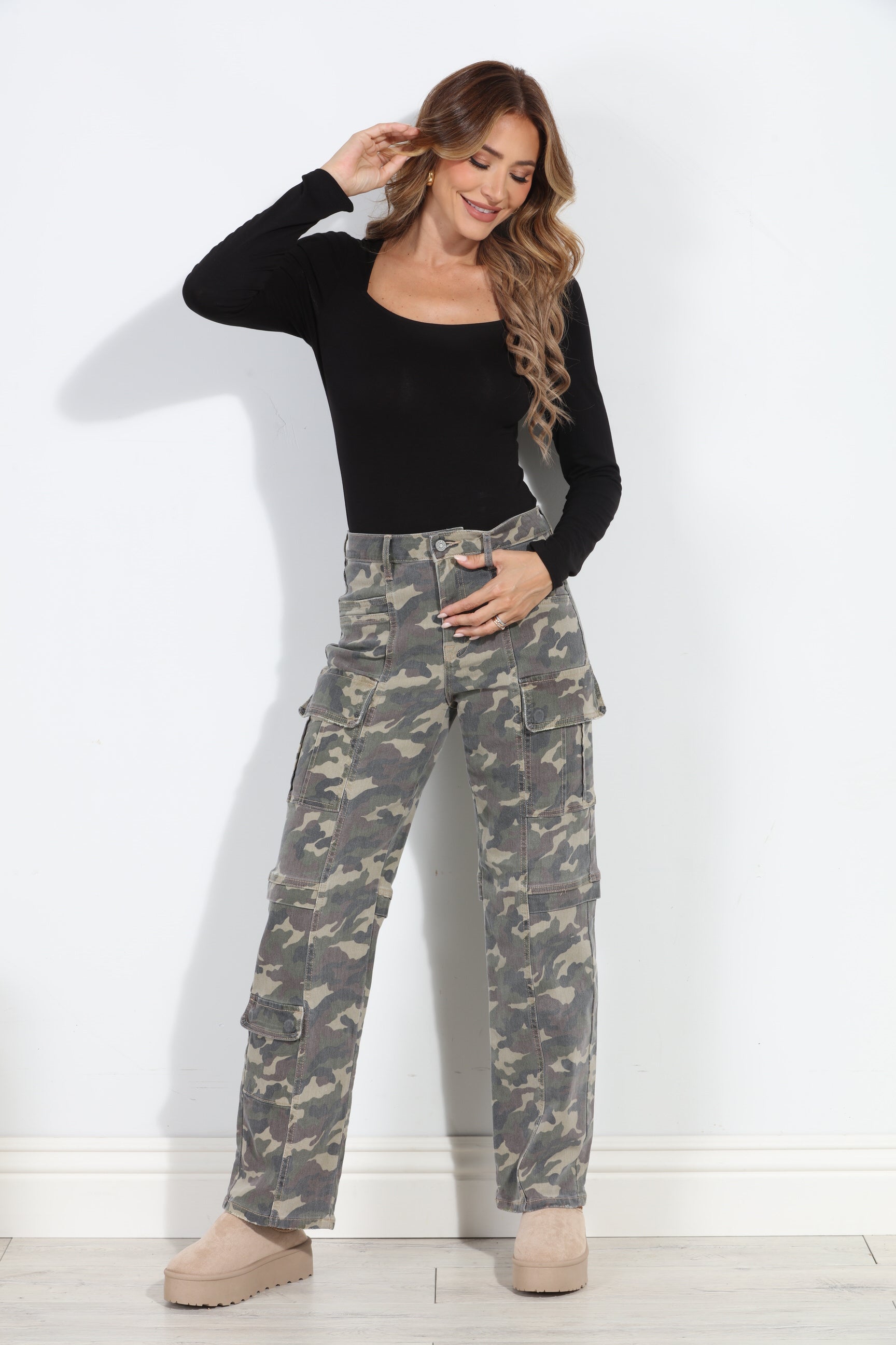 Kaylee Square Neck Tee- Black-BEST SELLER