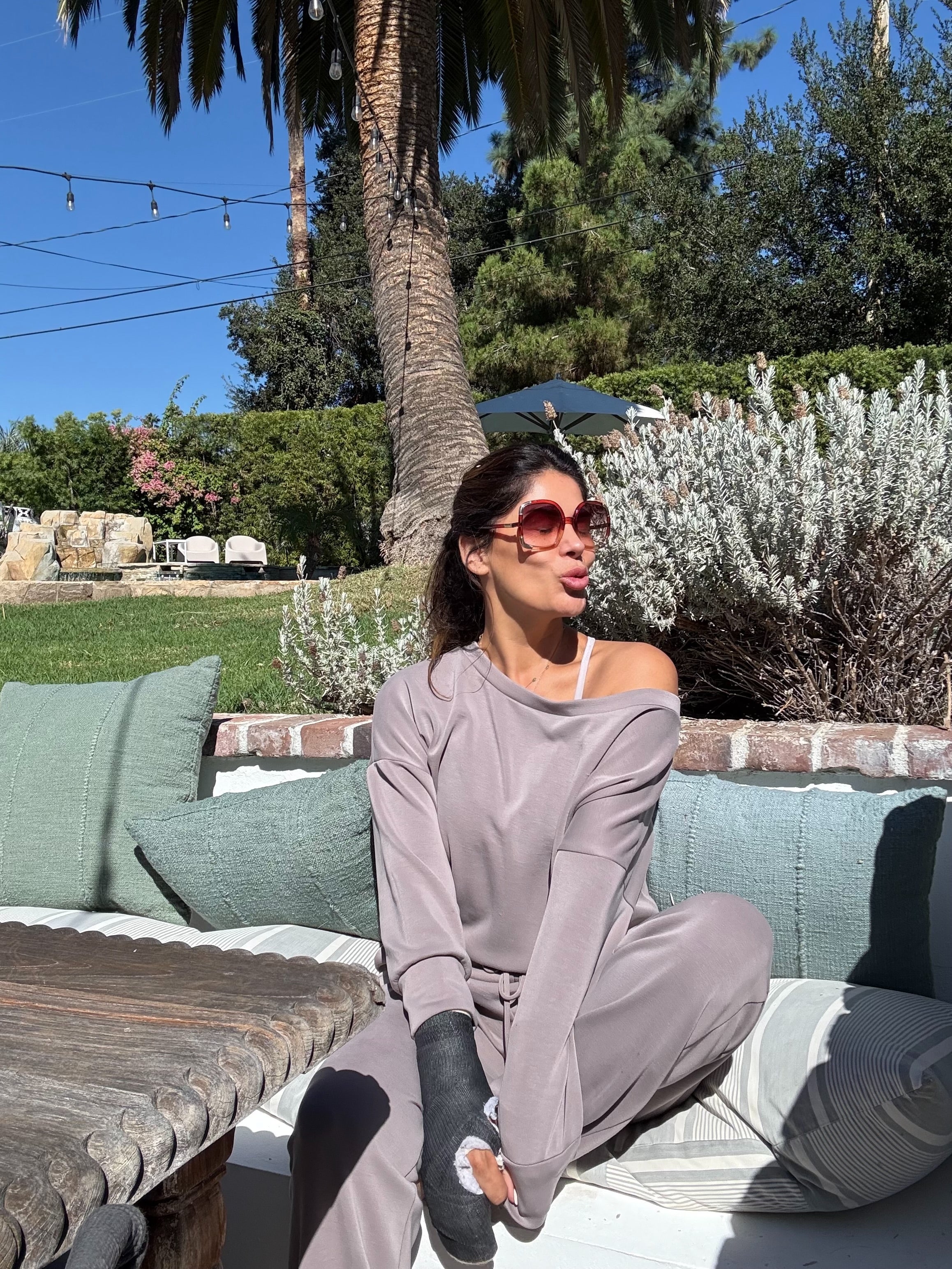 Taupe Soft Stretch Jumpsuit-FINAL SALE