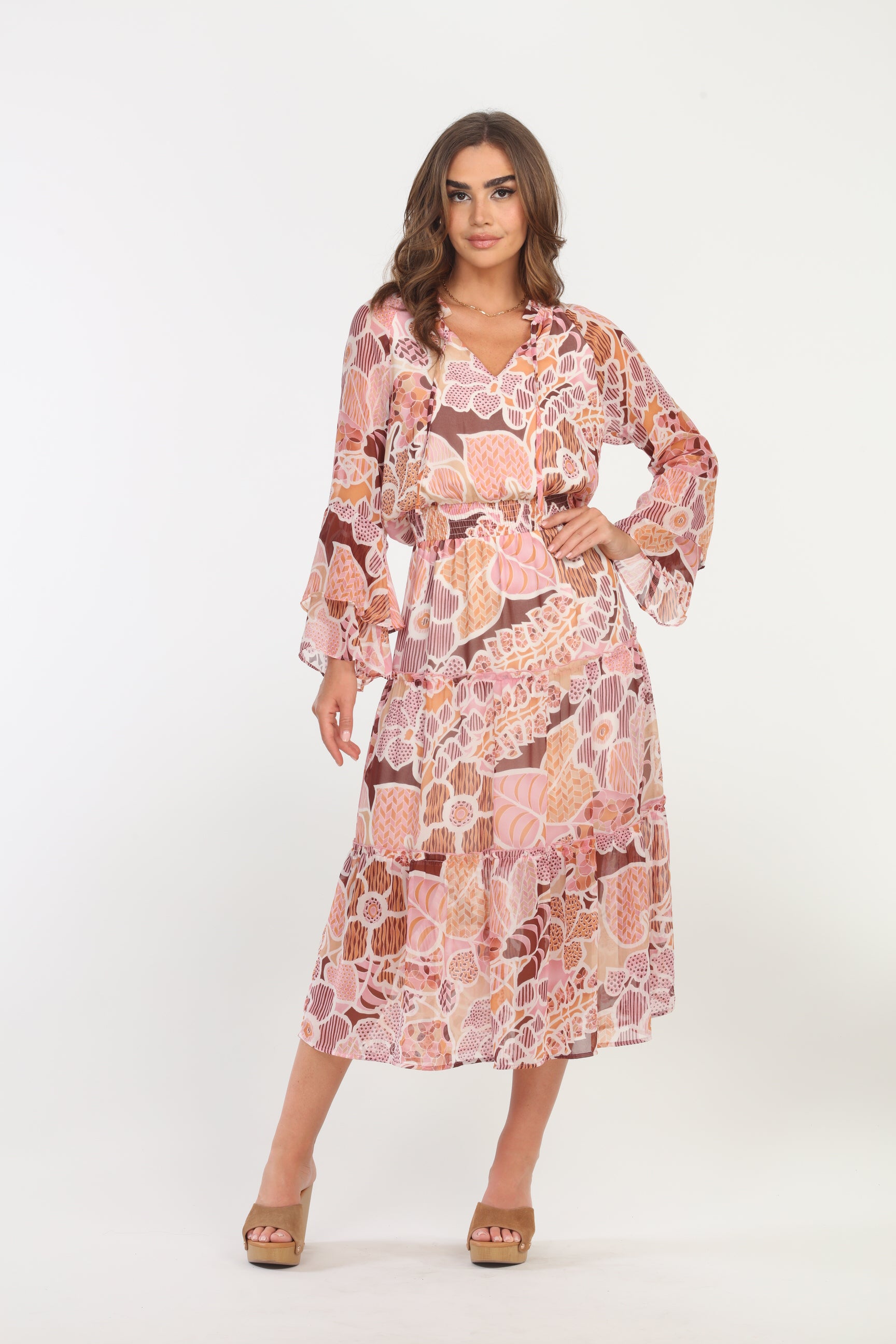 Fleur Tiered Chiffon Maxi Dress FINAL SALE