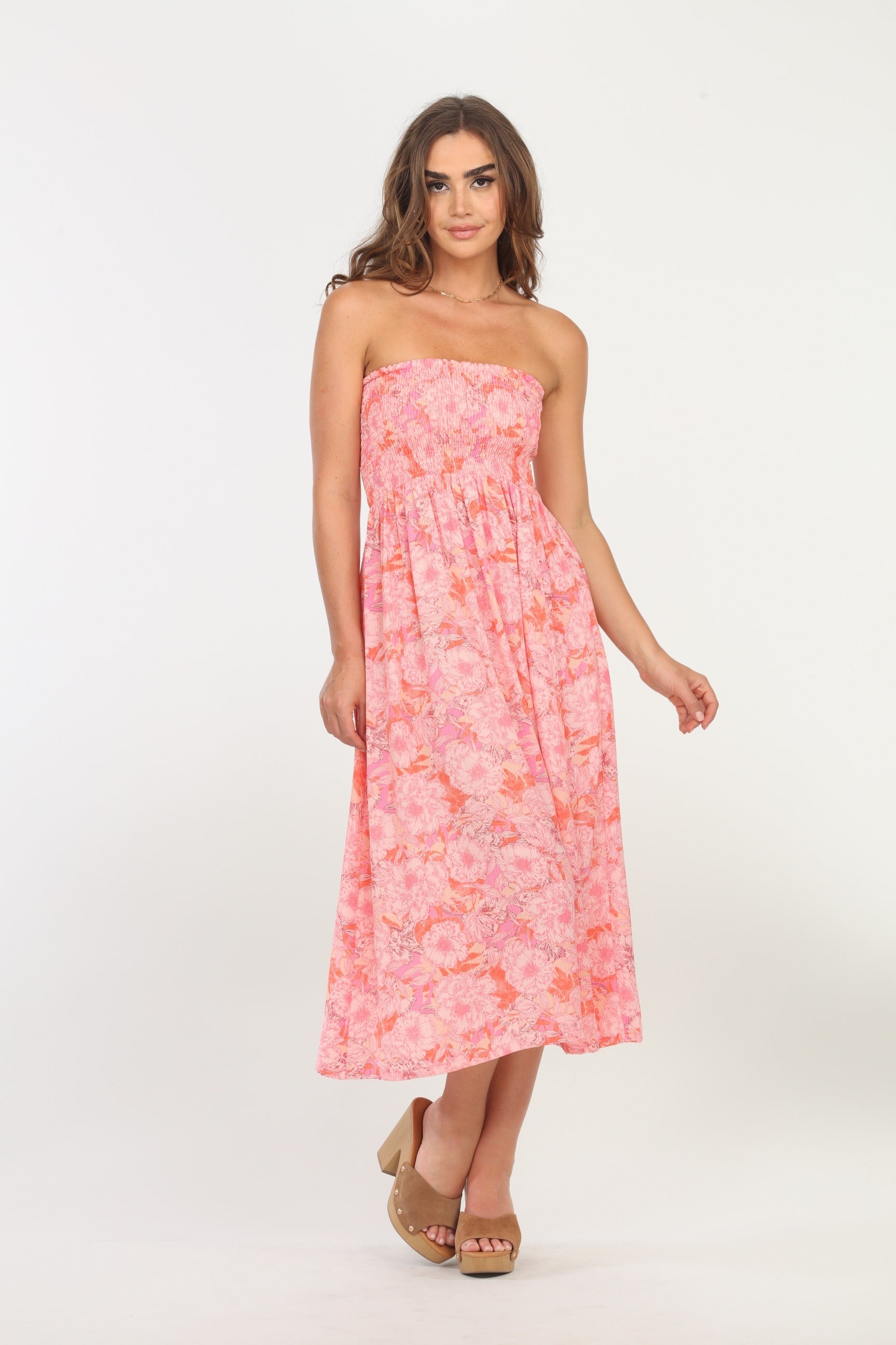 Smocked tube maxi dress Clearance