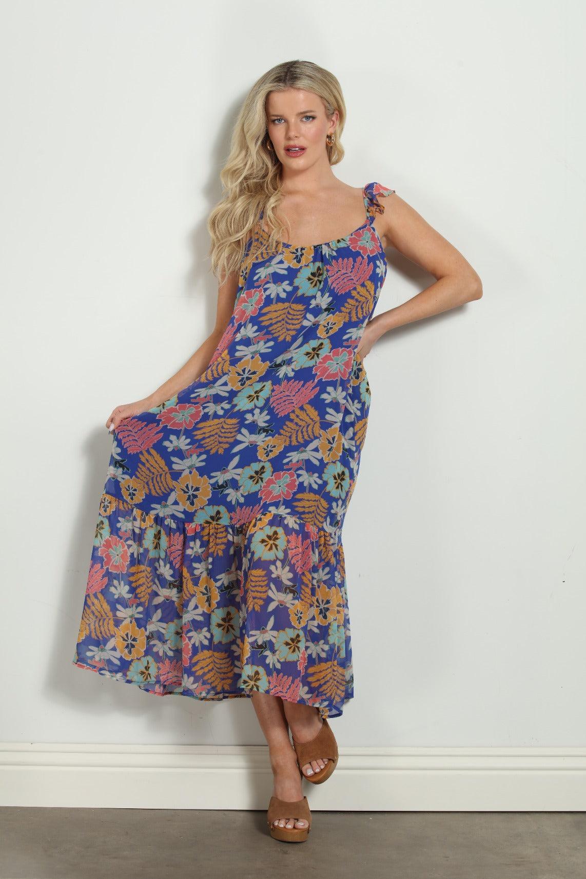 Brinley Chiffon Midi Tank Dress-FINAL SALE