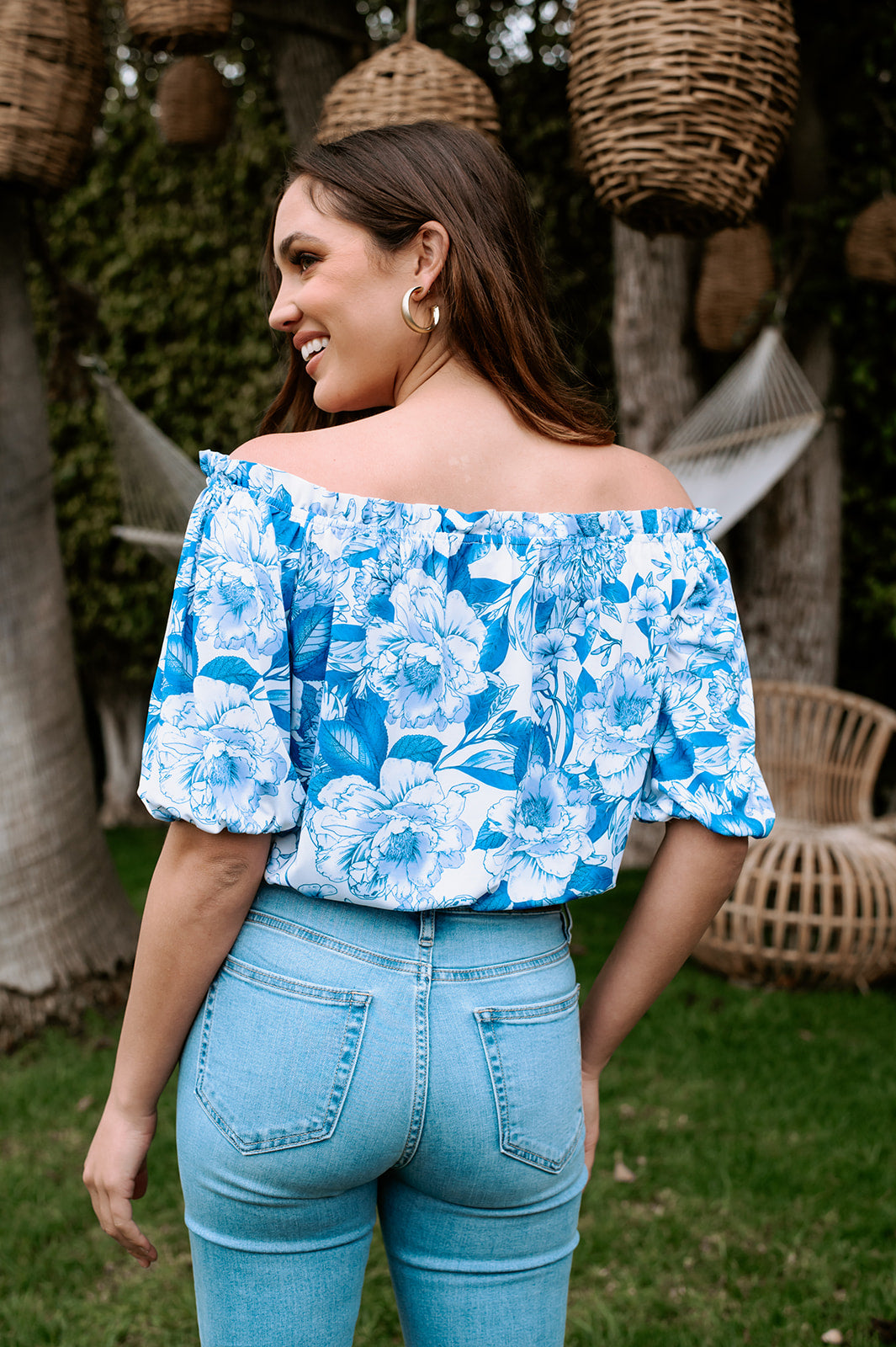 Myria Off the Shoulder Mom Cropped Top- FINAL SALE