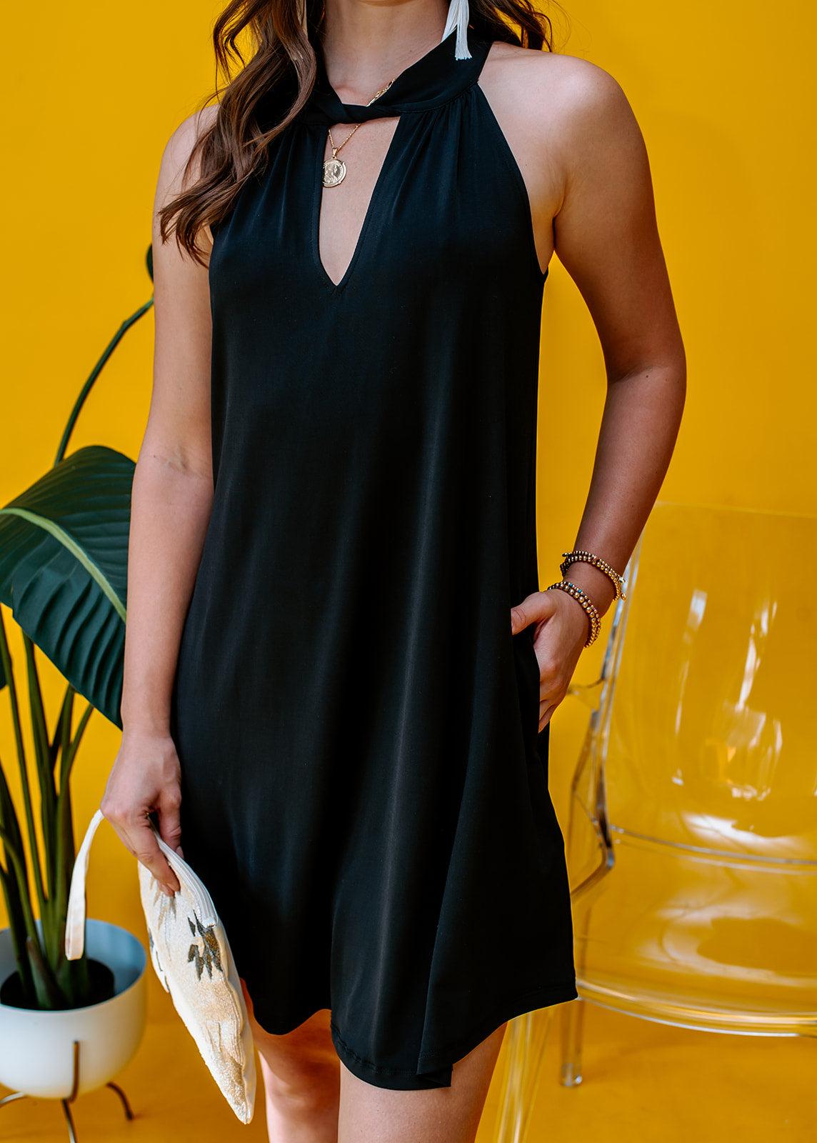 Black Stretch Swing Dress
