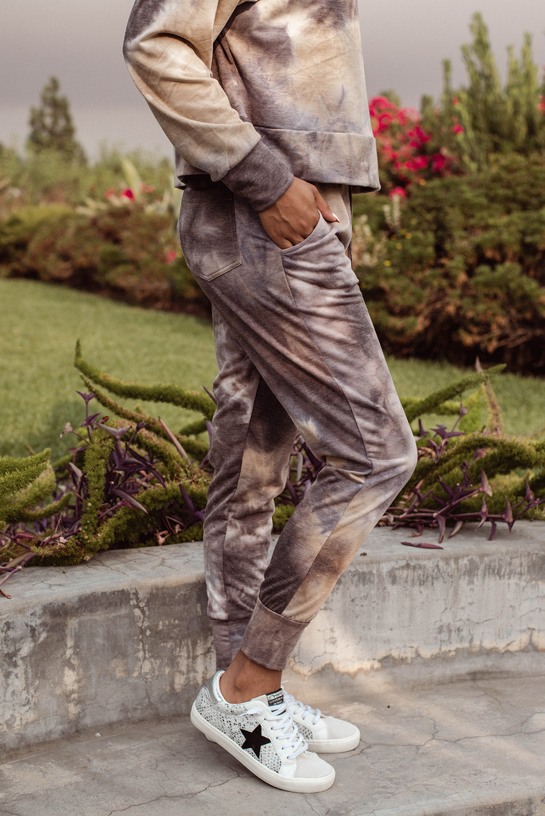 Grace Tie dye French Terry Joggers-FINAL SALE