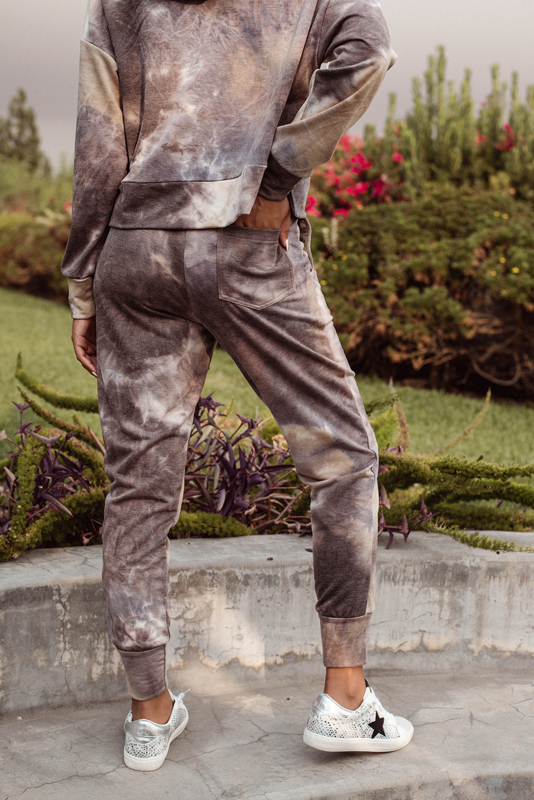 Grace Tie dye French Terry Joggers-FINAL SALE
