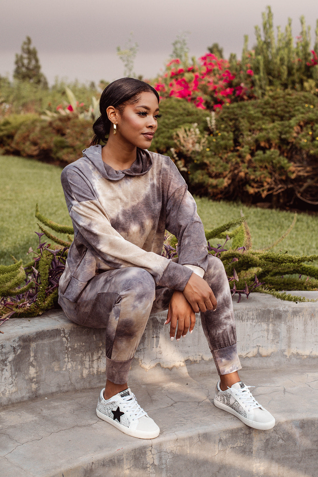 Grace Tie dye French Terry Joggers-FINAL SALE