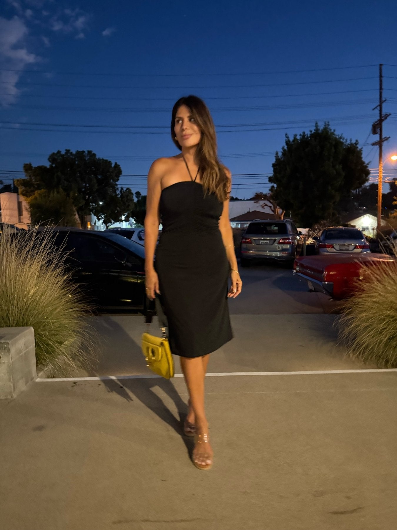 Black Stretch Halter Dress-BEST SELLER