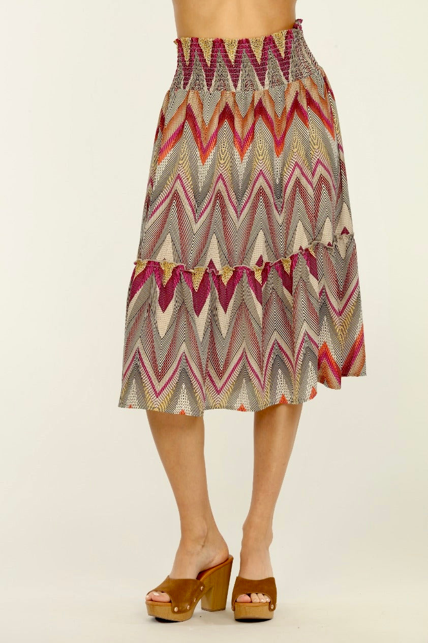 Luxe Smocked Midi Skirt - Final Sale