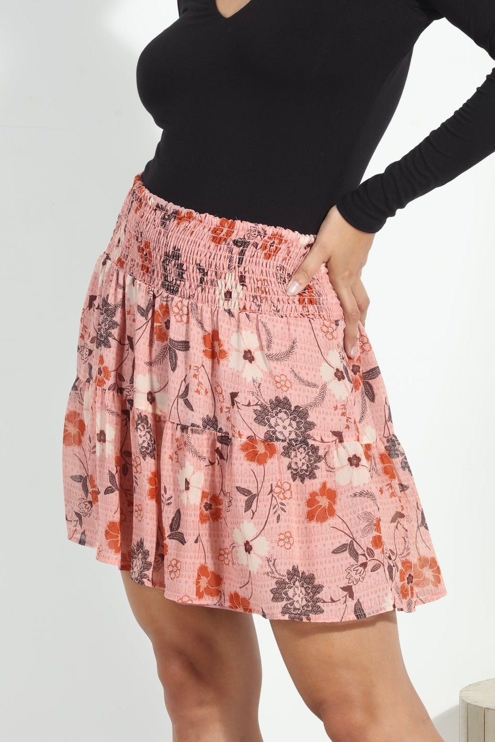 Georgia Smocked Mini Skirt-FINAL SALE