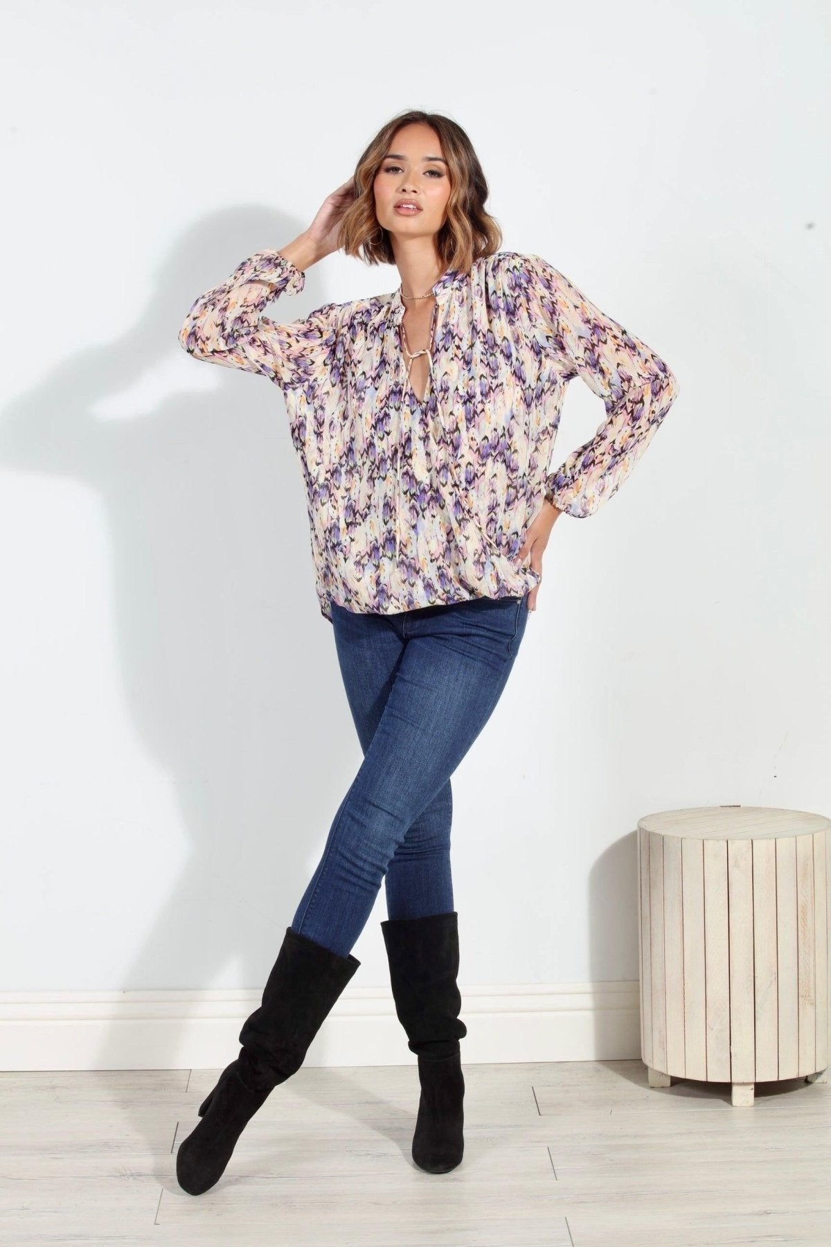 Addie Surplice Blouse-FINAL SALE