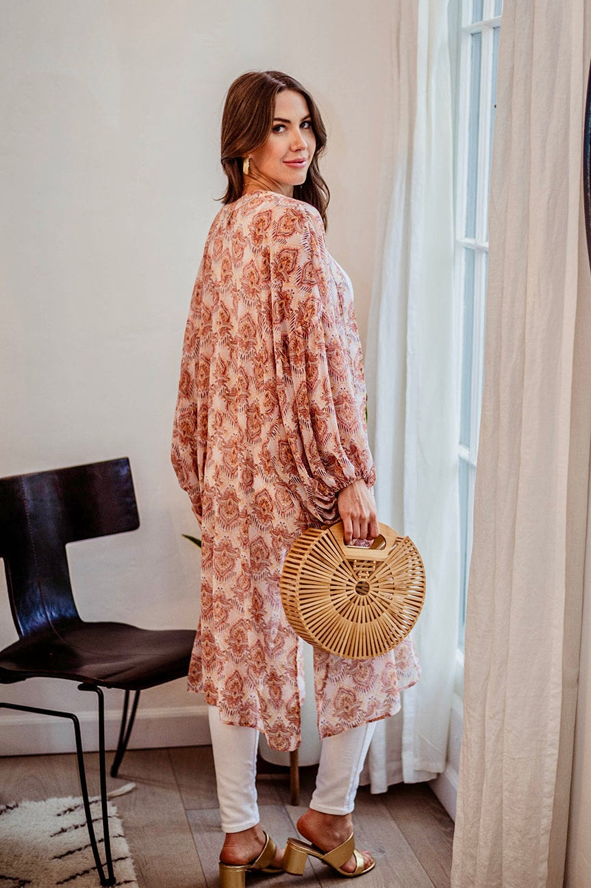 Saria Chiffon Midi Kimono-FINAL SALE