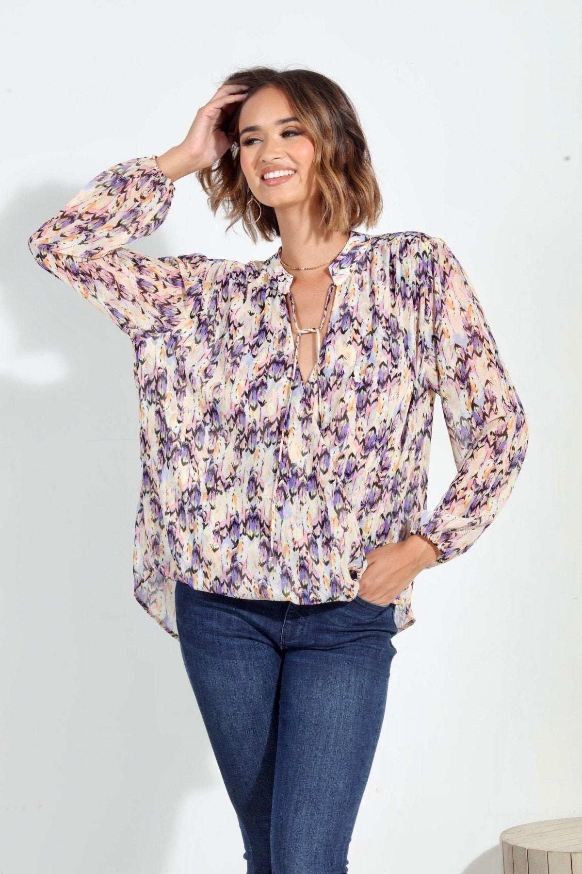 Addie Surplice Blouse-FINAL SALE