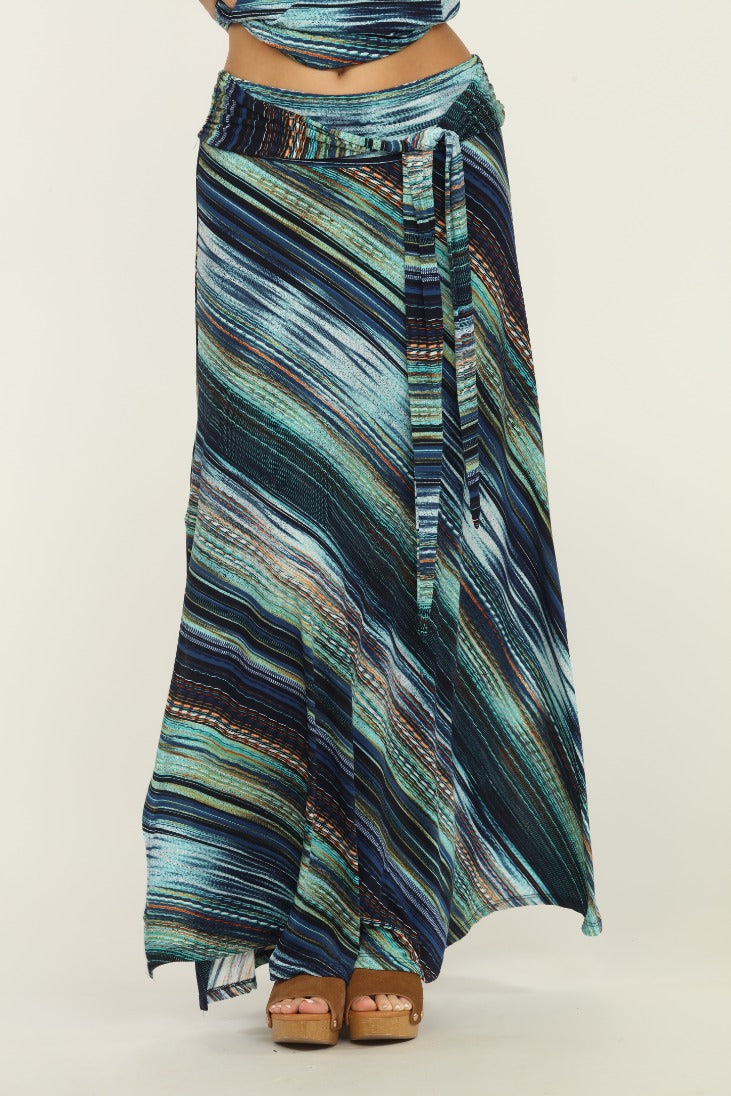 Solana Tie Front Maxi Skirt-FINAL SALE