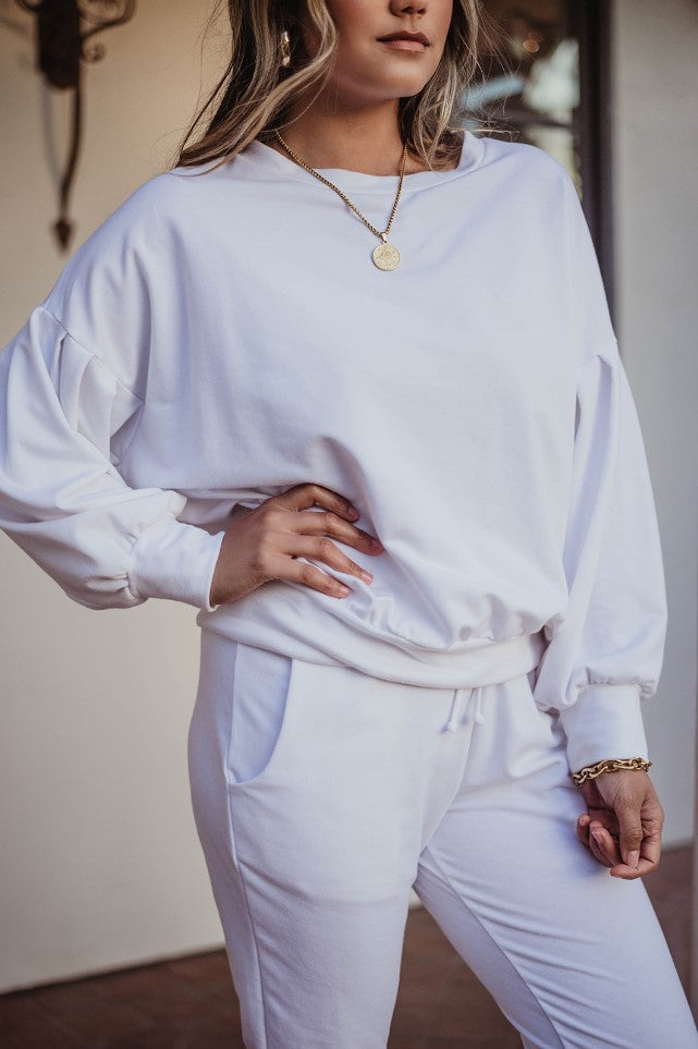 White Oversized Sweatshirt - FINAL SALE