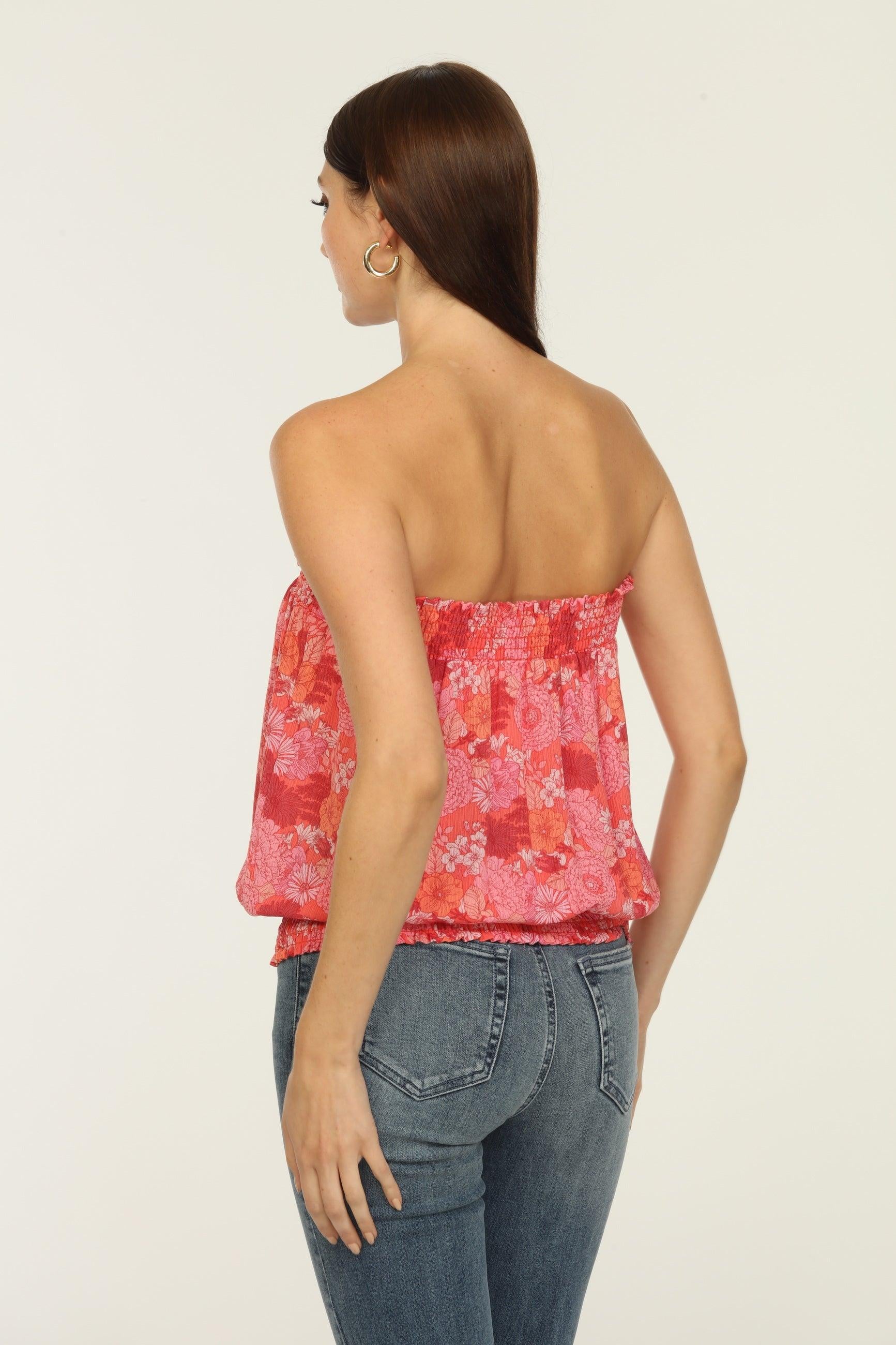 Syrus Smocked Strapless Top-FINAL SALE