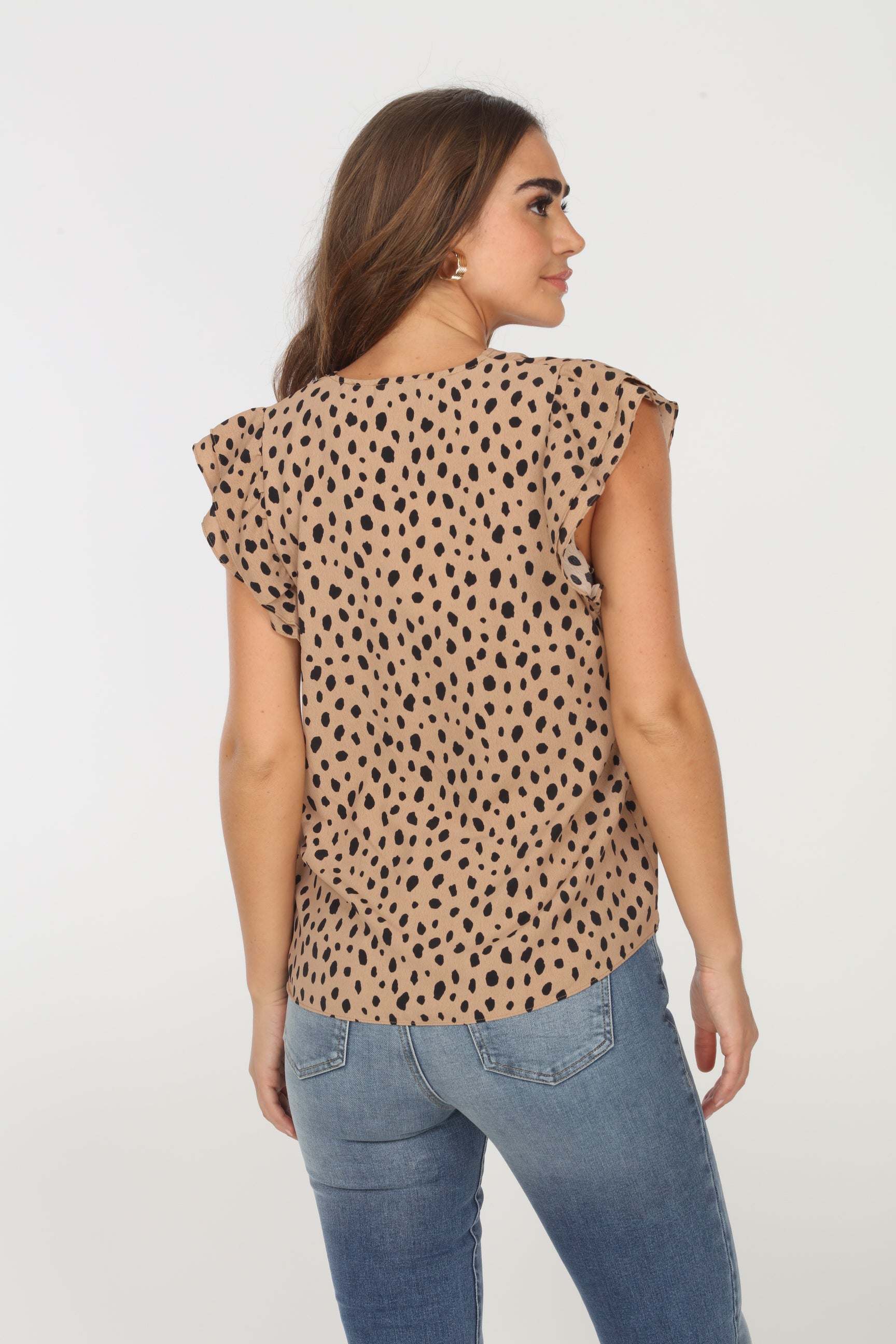 Coco V-Neck Ruffle Blouse-FINAL SALE