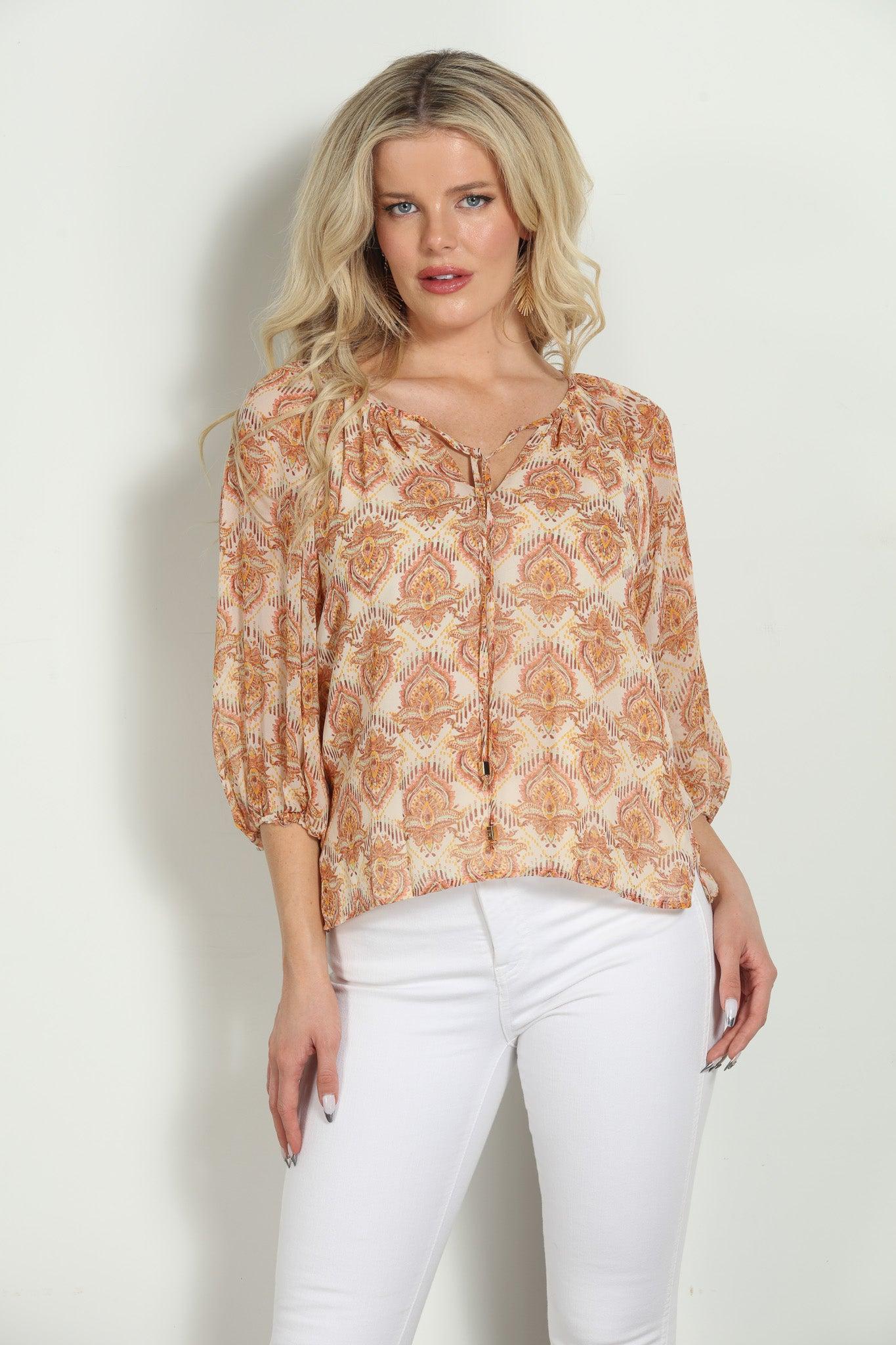 Saria Balloon Sleeve Blouse- FINAL SALE