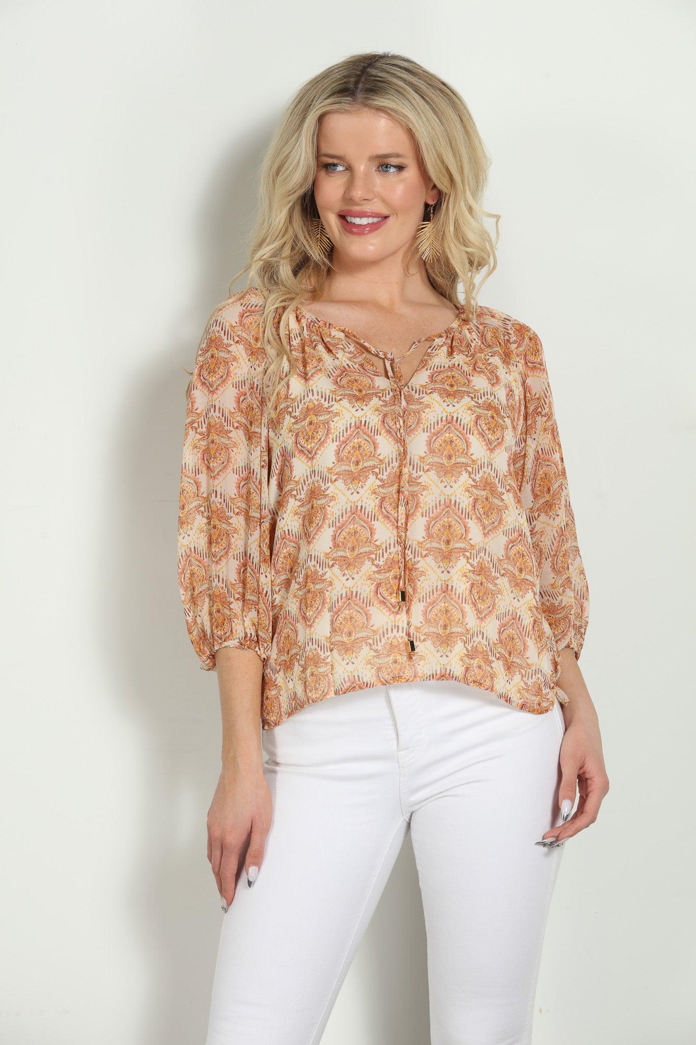 Saria Balloon Sleeve Blouse- FINAL SALE
