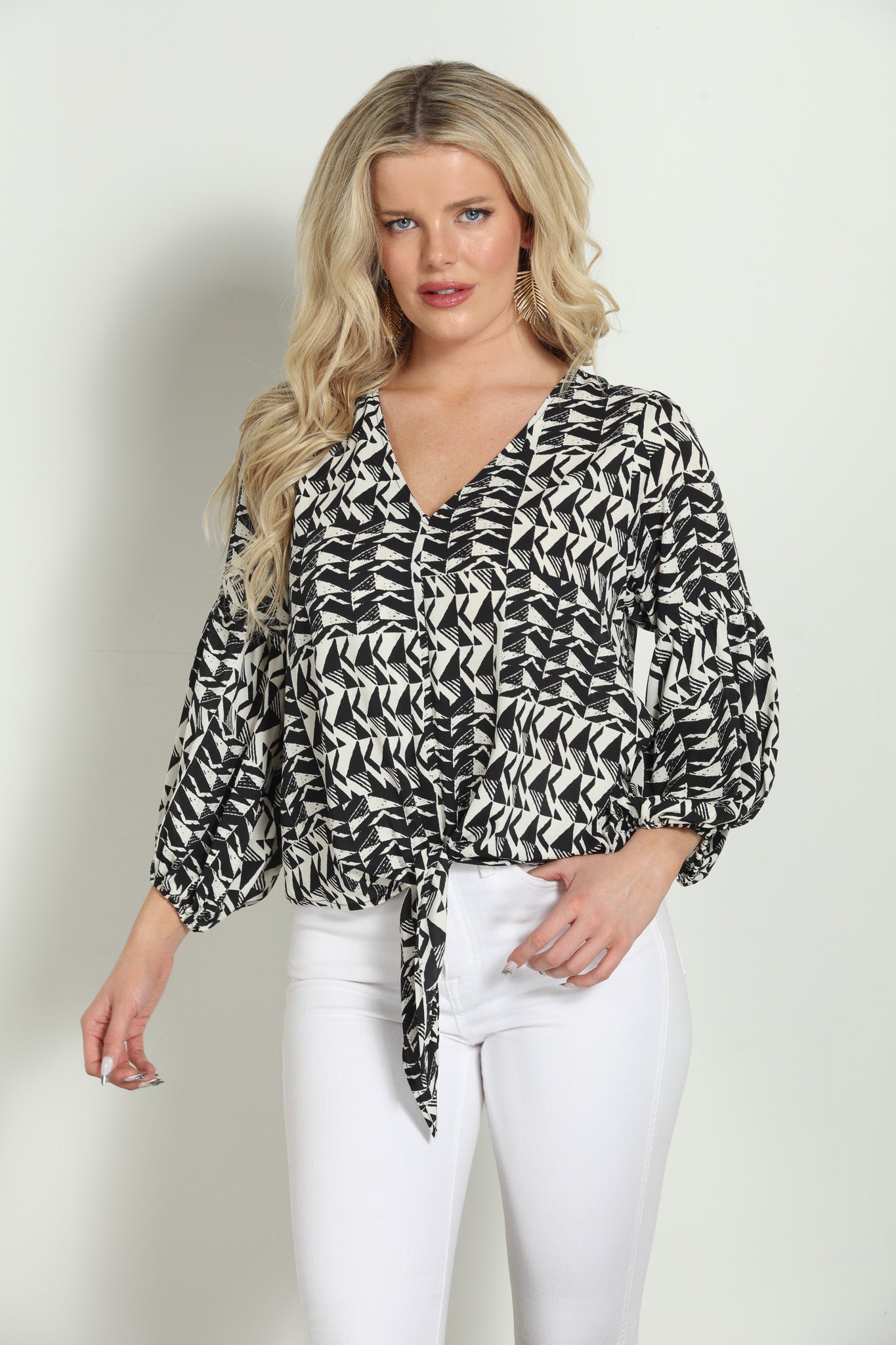 Richie Front Tie Blouse-FINAL SALE