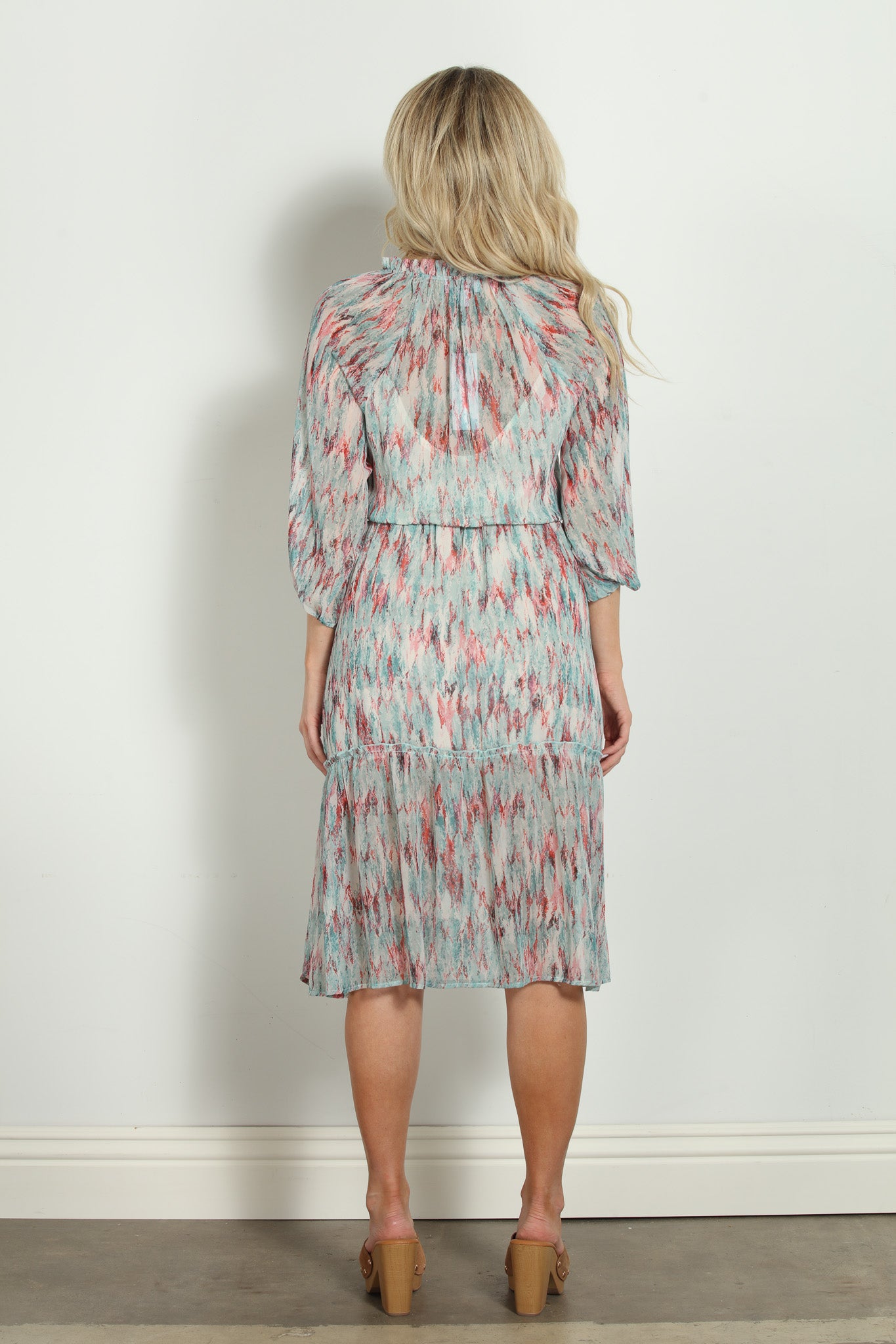 Myranda Chiffon Smocked Midi Dress-FINAL SALE