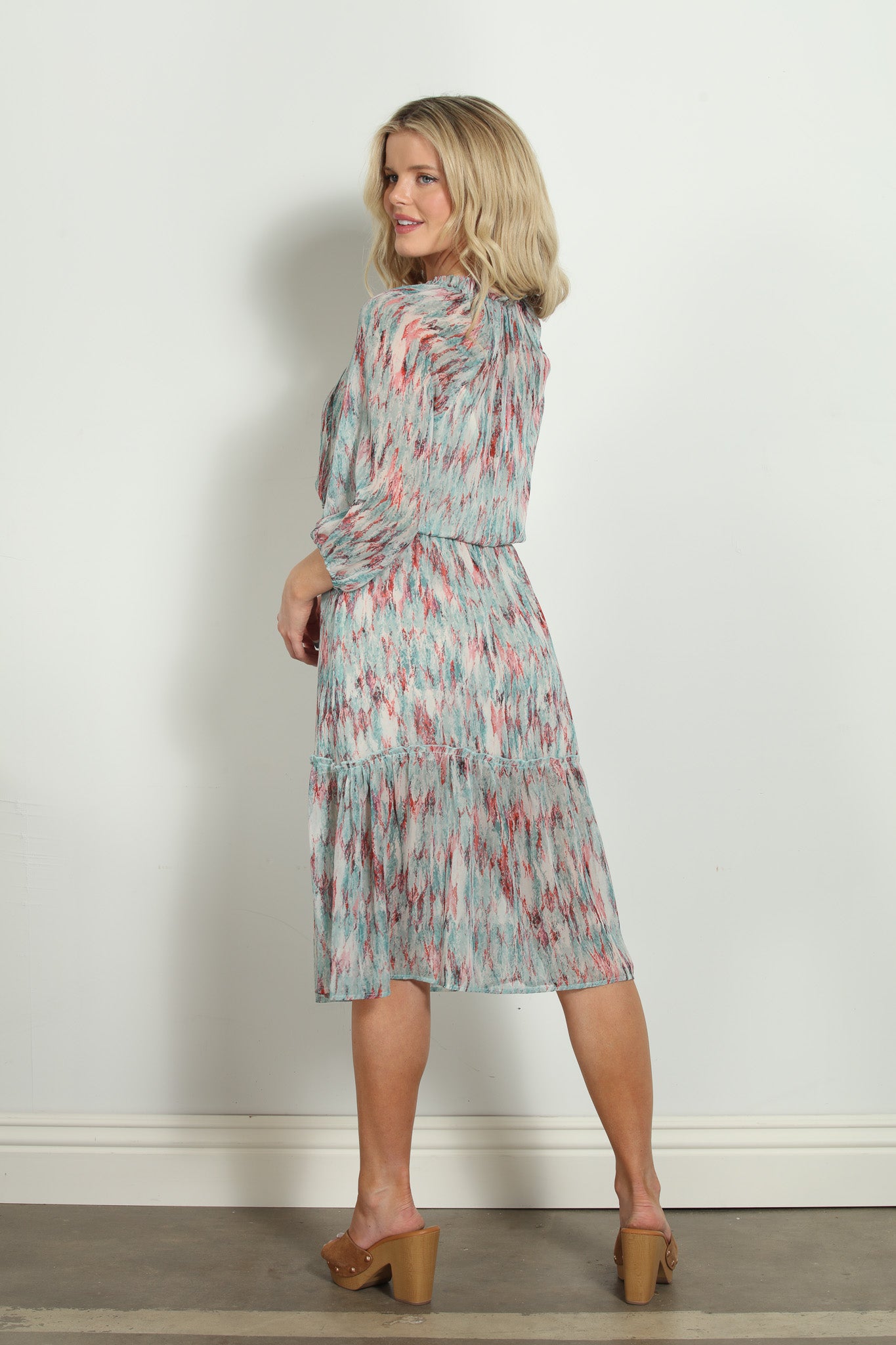 Myranda Chiffon Smocked Midi Dress-FINAL SALE