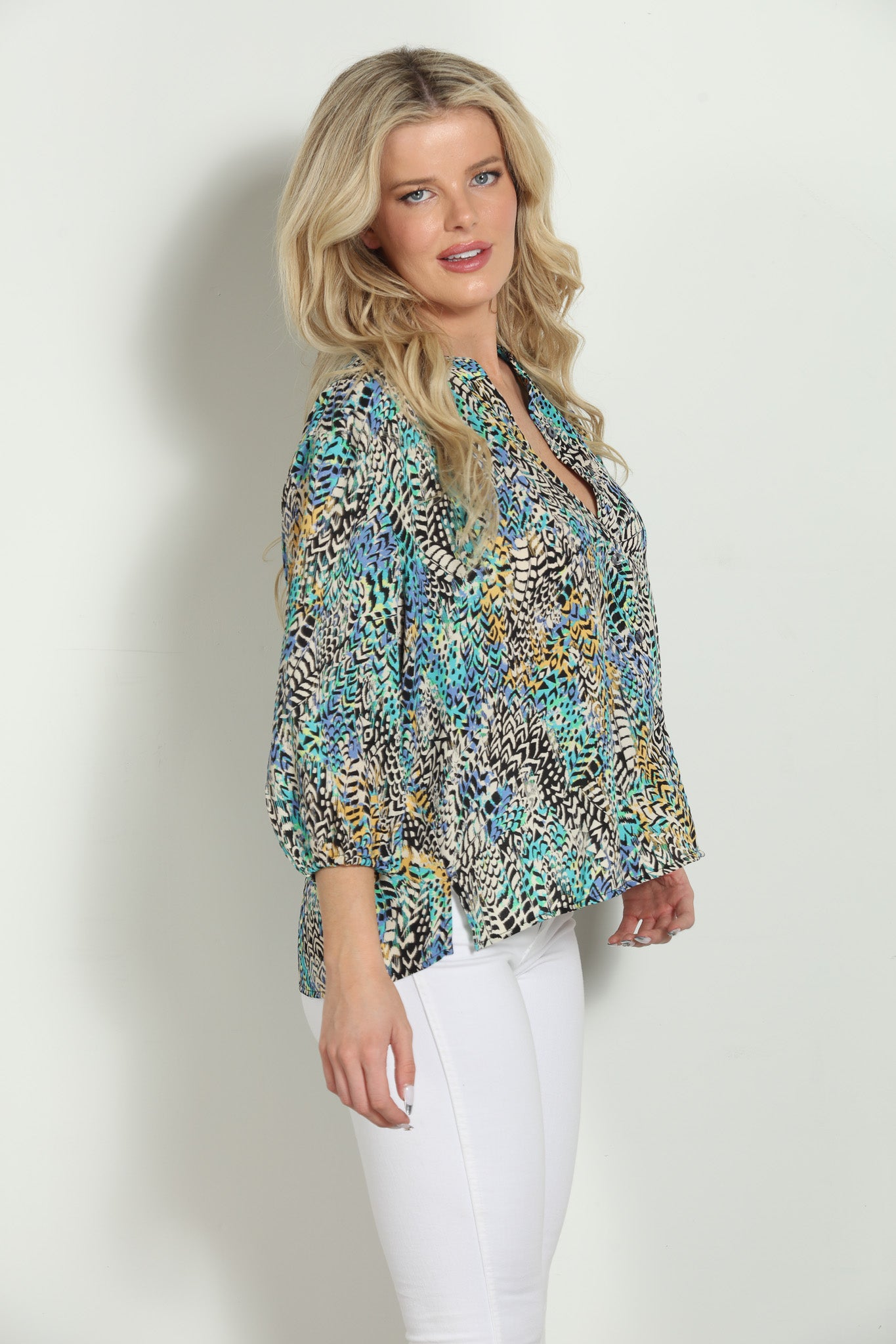 Amari Shell Button Blouse-FINAL SALE