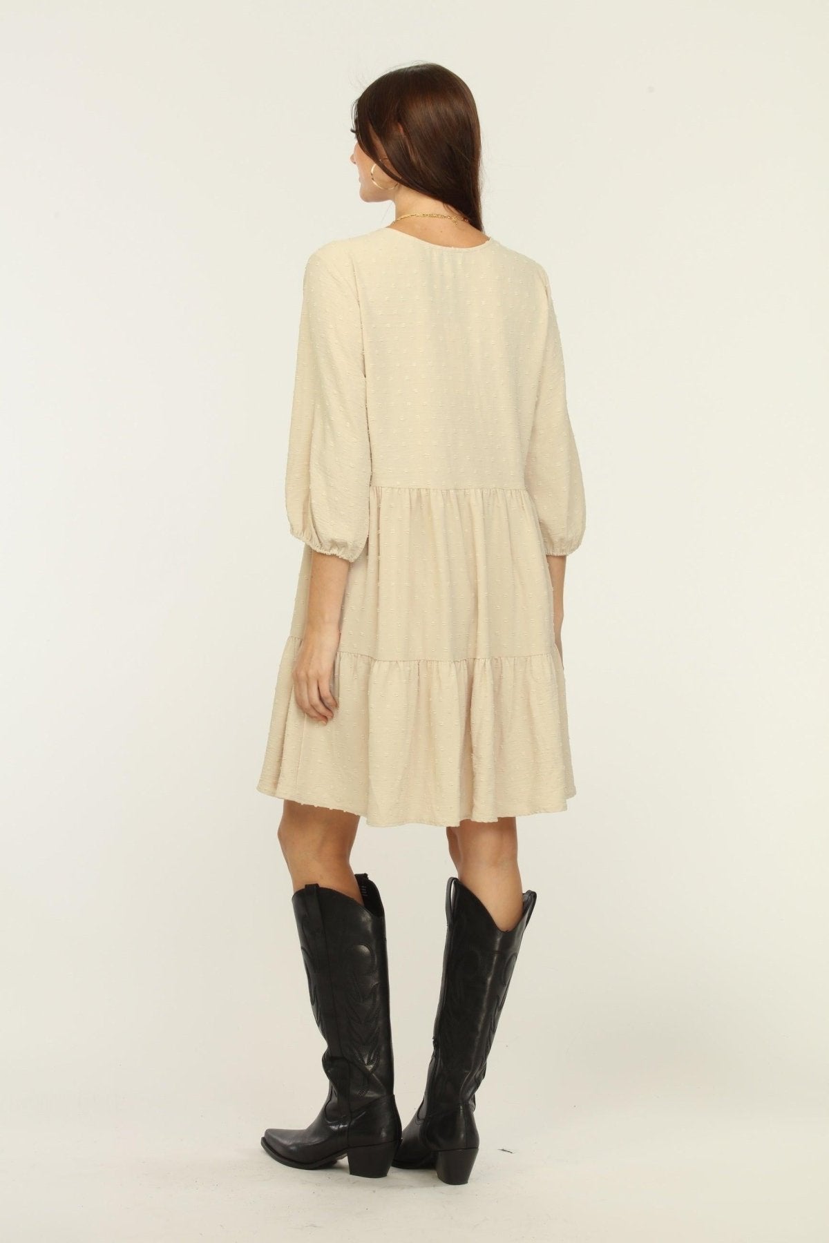 Tan Airflow Tunic Dress-FINAL SALE