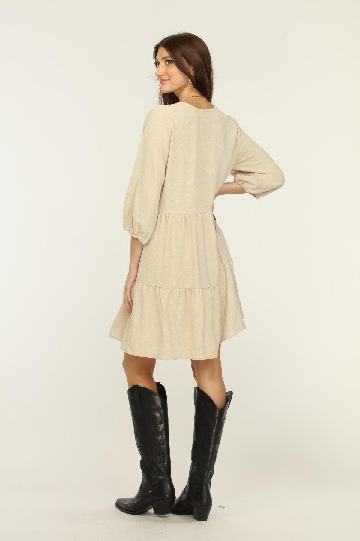 Tan Airflow Tunic Dress-FINAL SALE