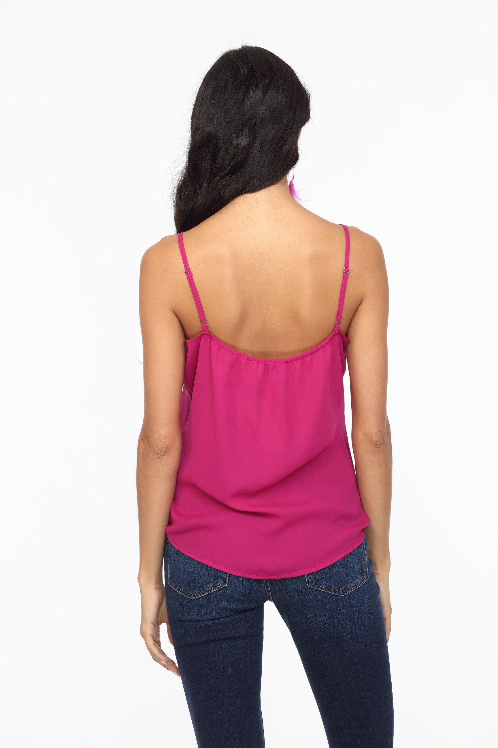 Magenta Surplice Tank