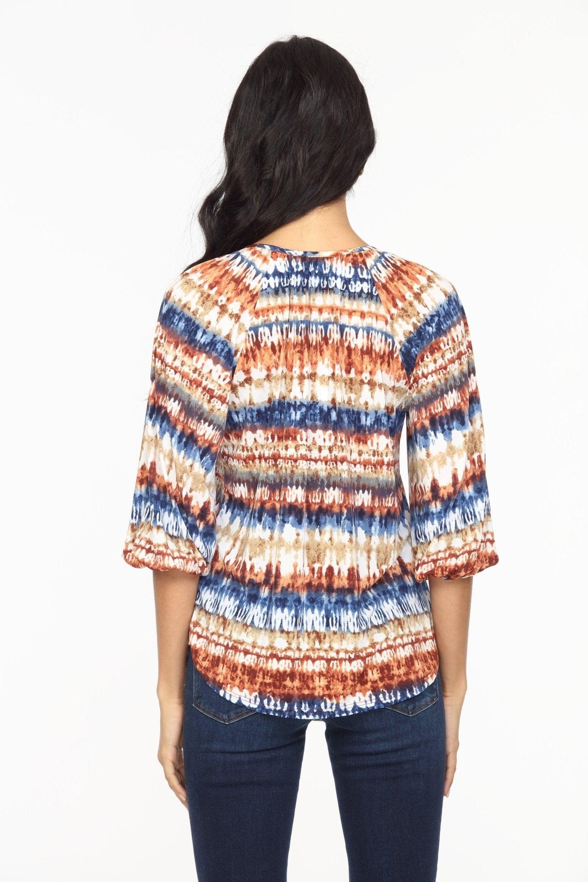 Effie Stretch Split Neck Top-FINAL SALE