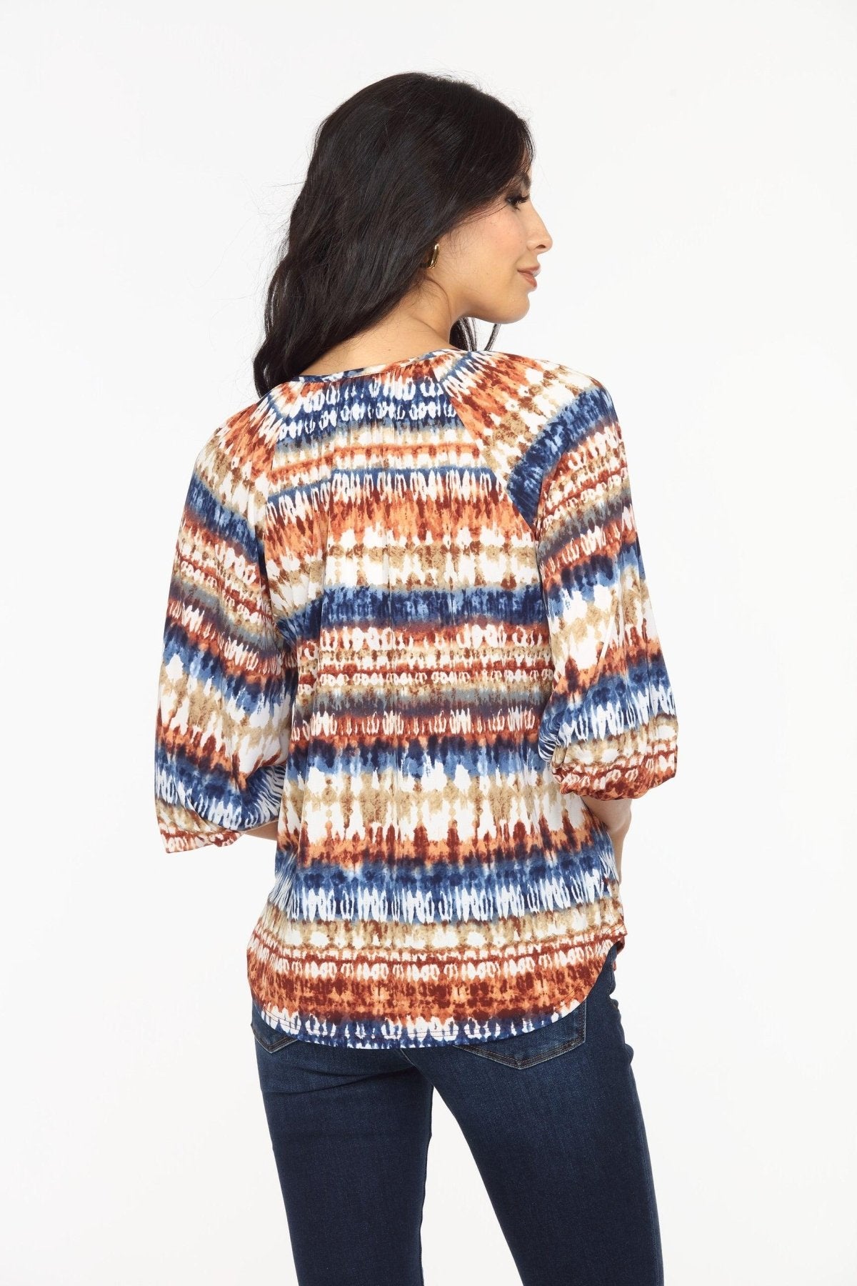 Effie Stretch Split Neck Top-FINAL SALE