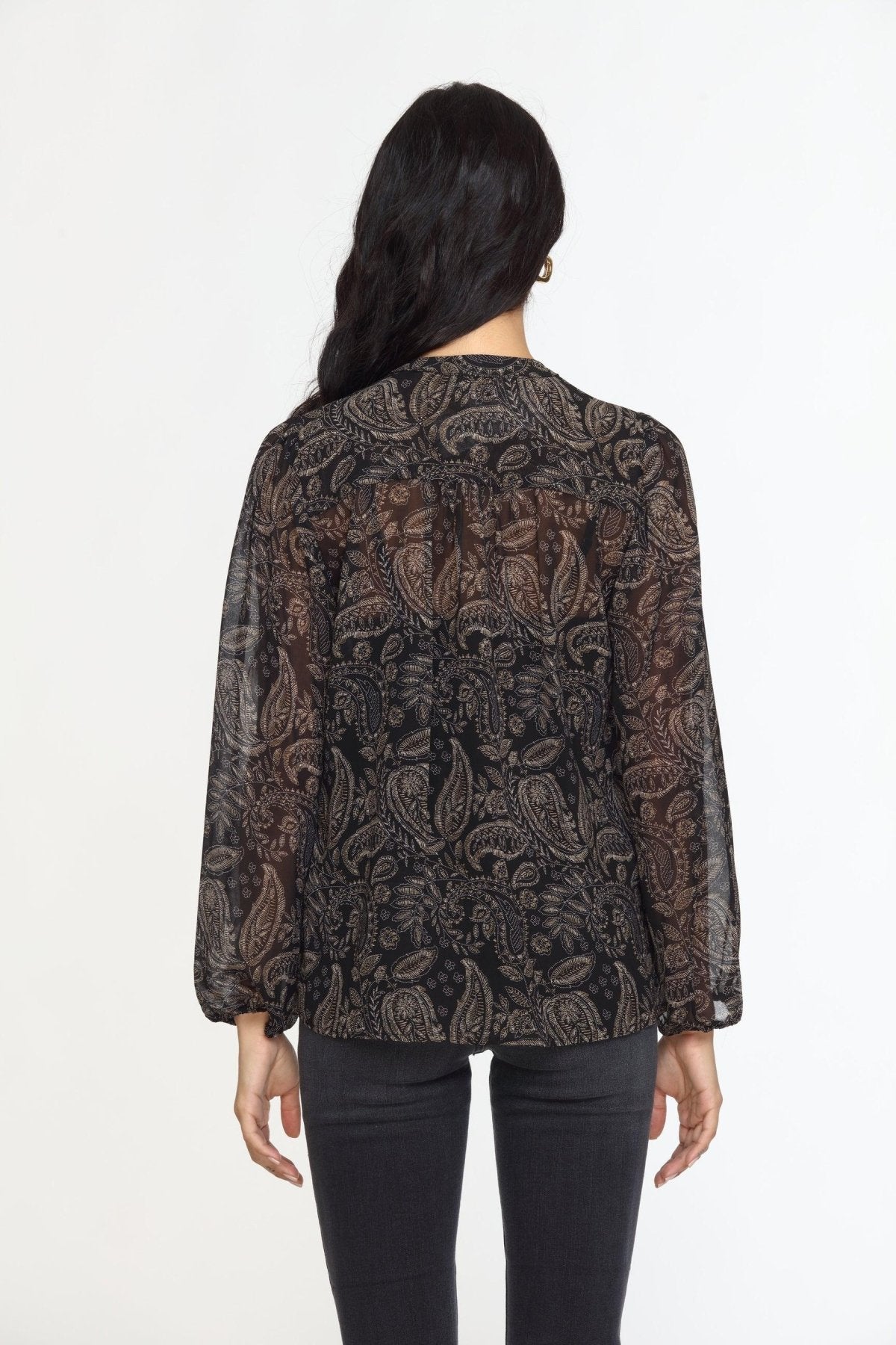 Yukon Ruffle Bib Blouse-FINAL SALE