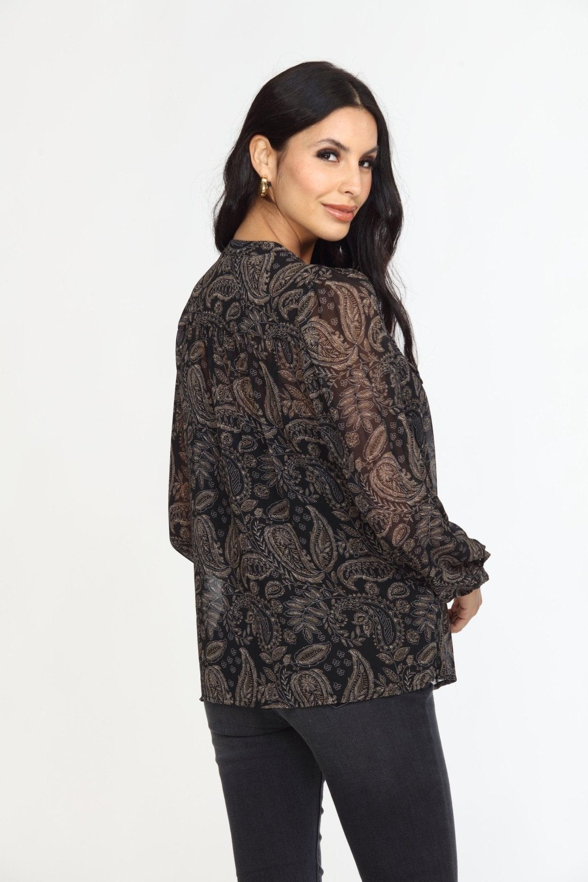 Yukon Ruffle Bib Blouse-FINAL SALE