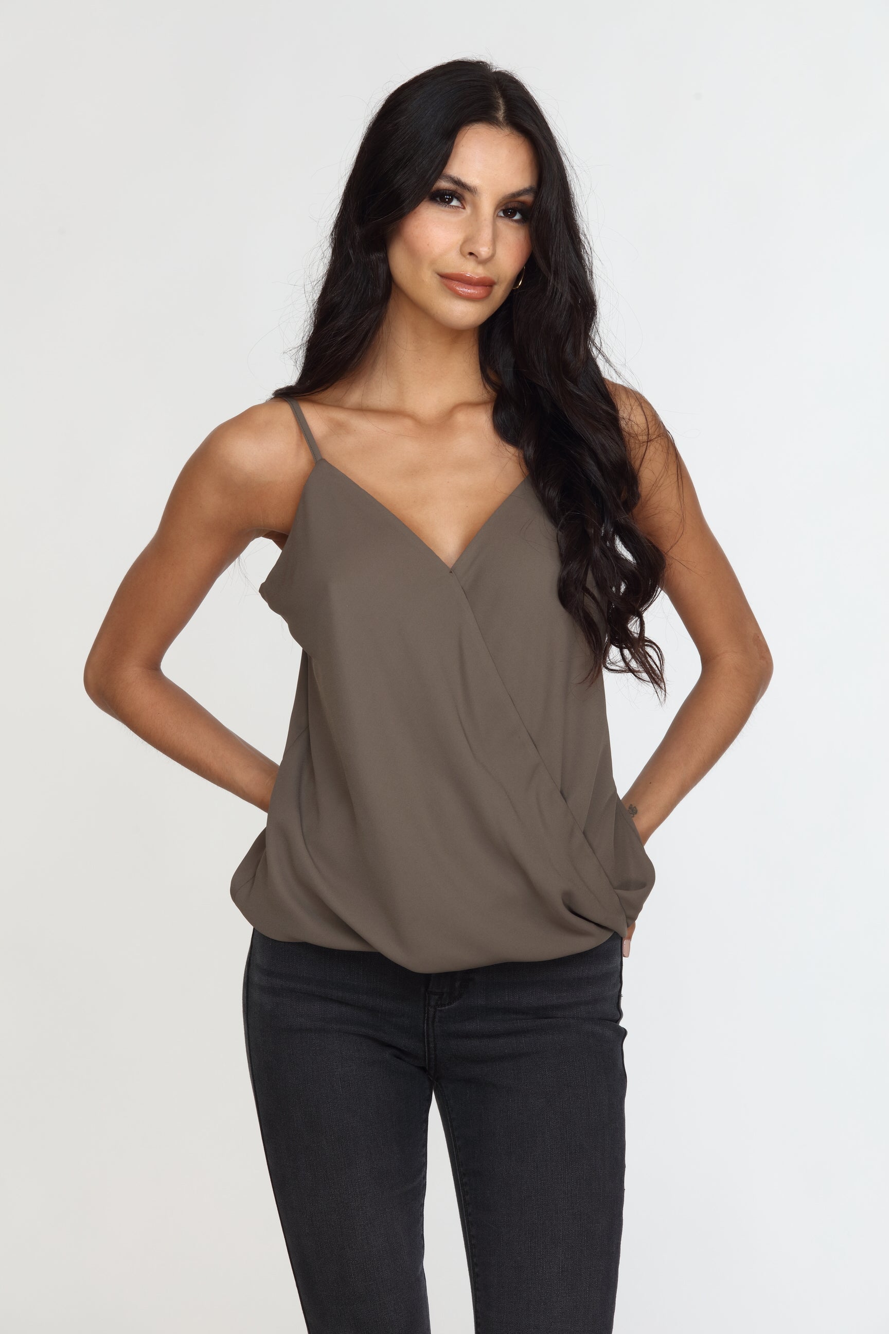 Olive Surplice Cami