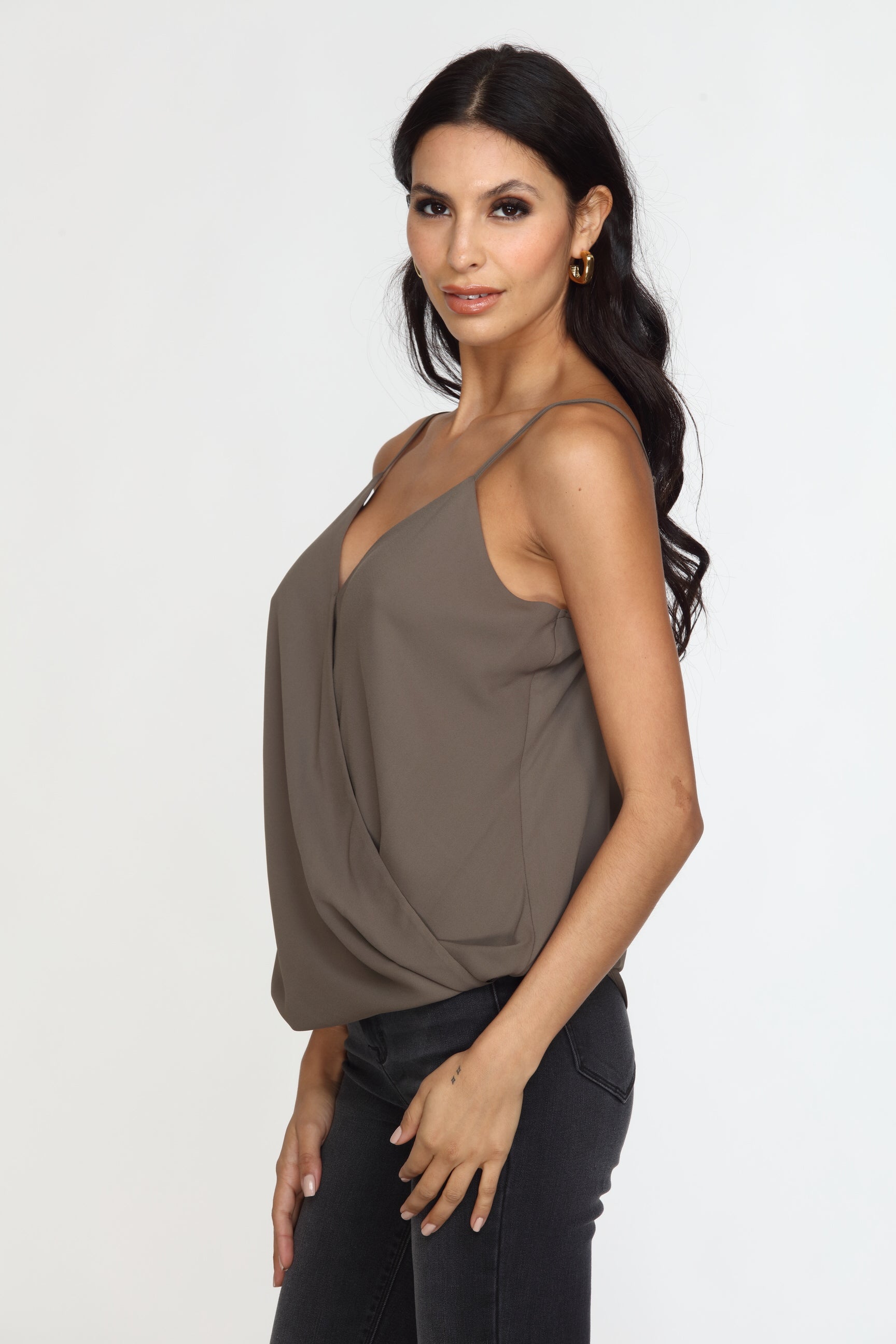 Olive Surplice Tank
