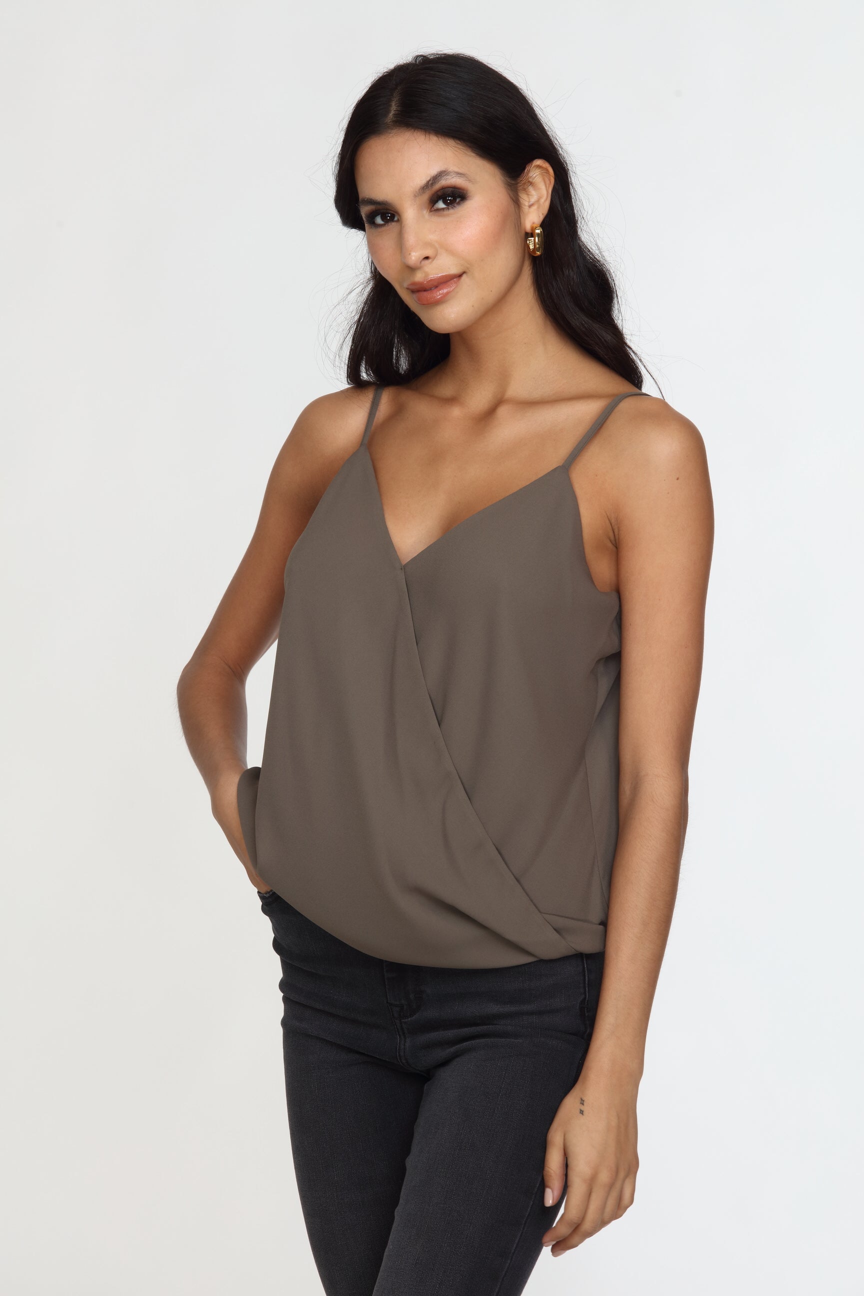 Olive Surplice Tank
